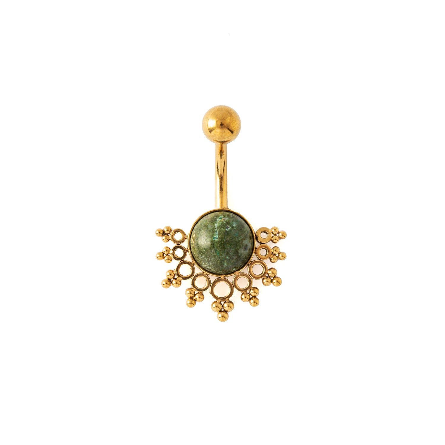 Tarita African Jade Belly Bar frontal view