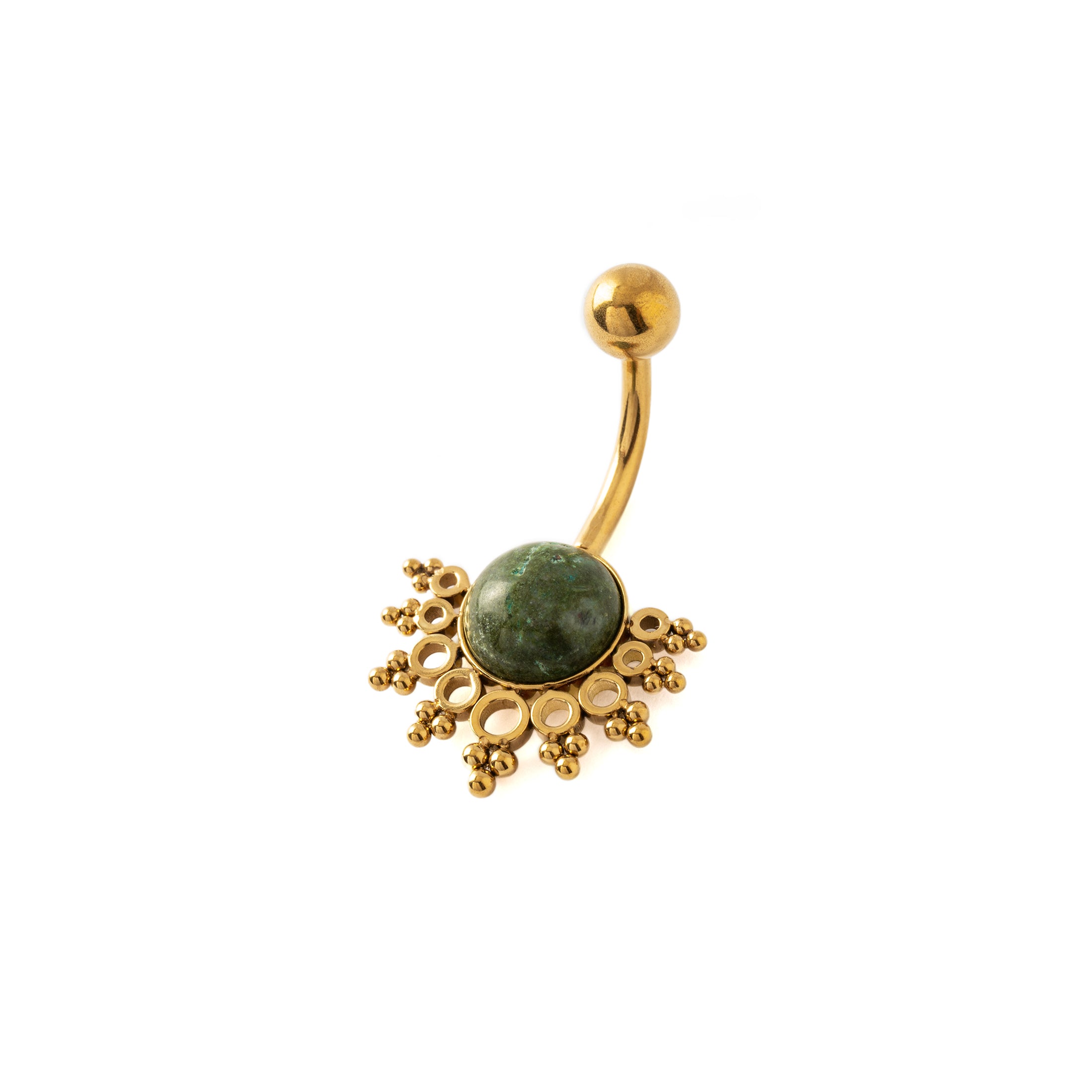 Tarita African Jade Belly Bar right side view