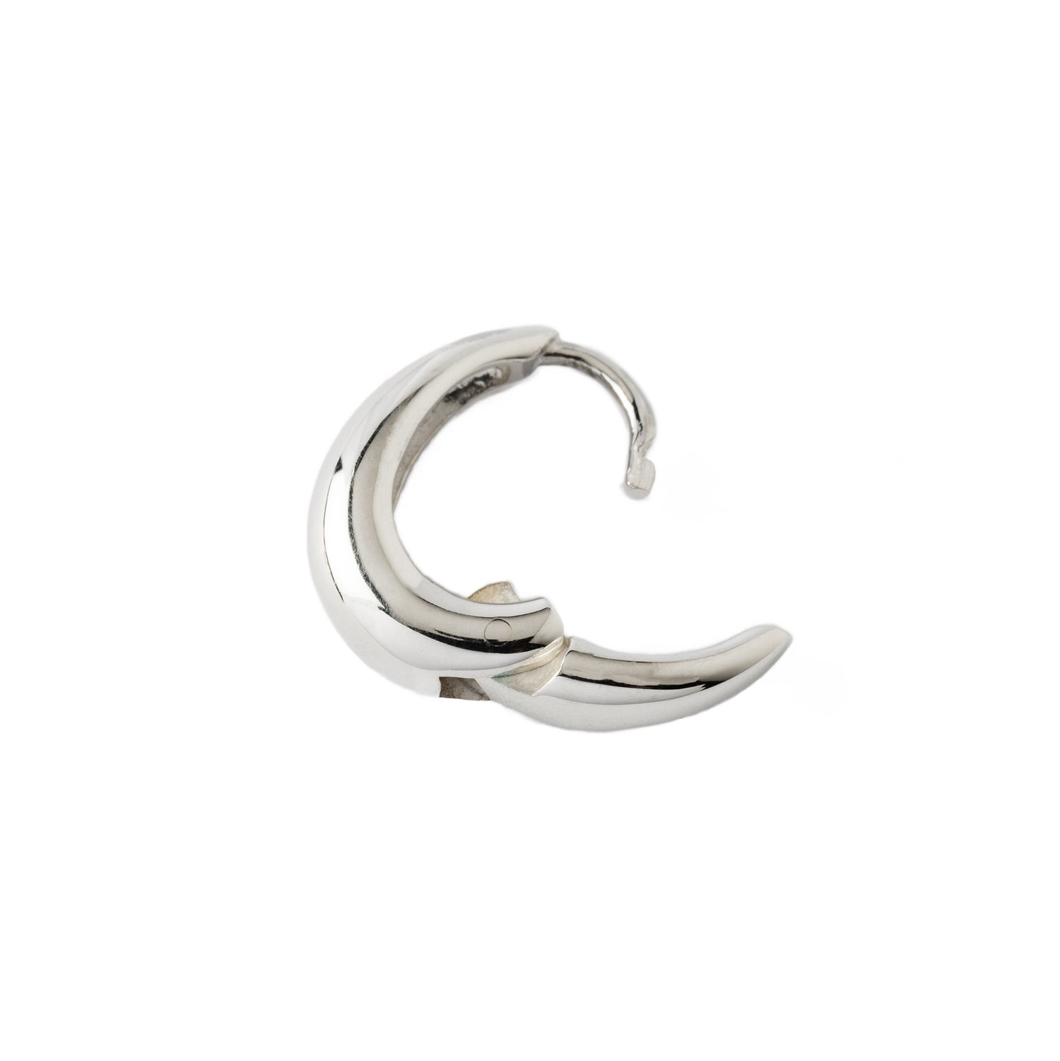 Teardrop Huggie Hoops close up closure view