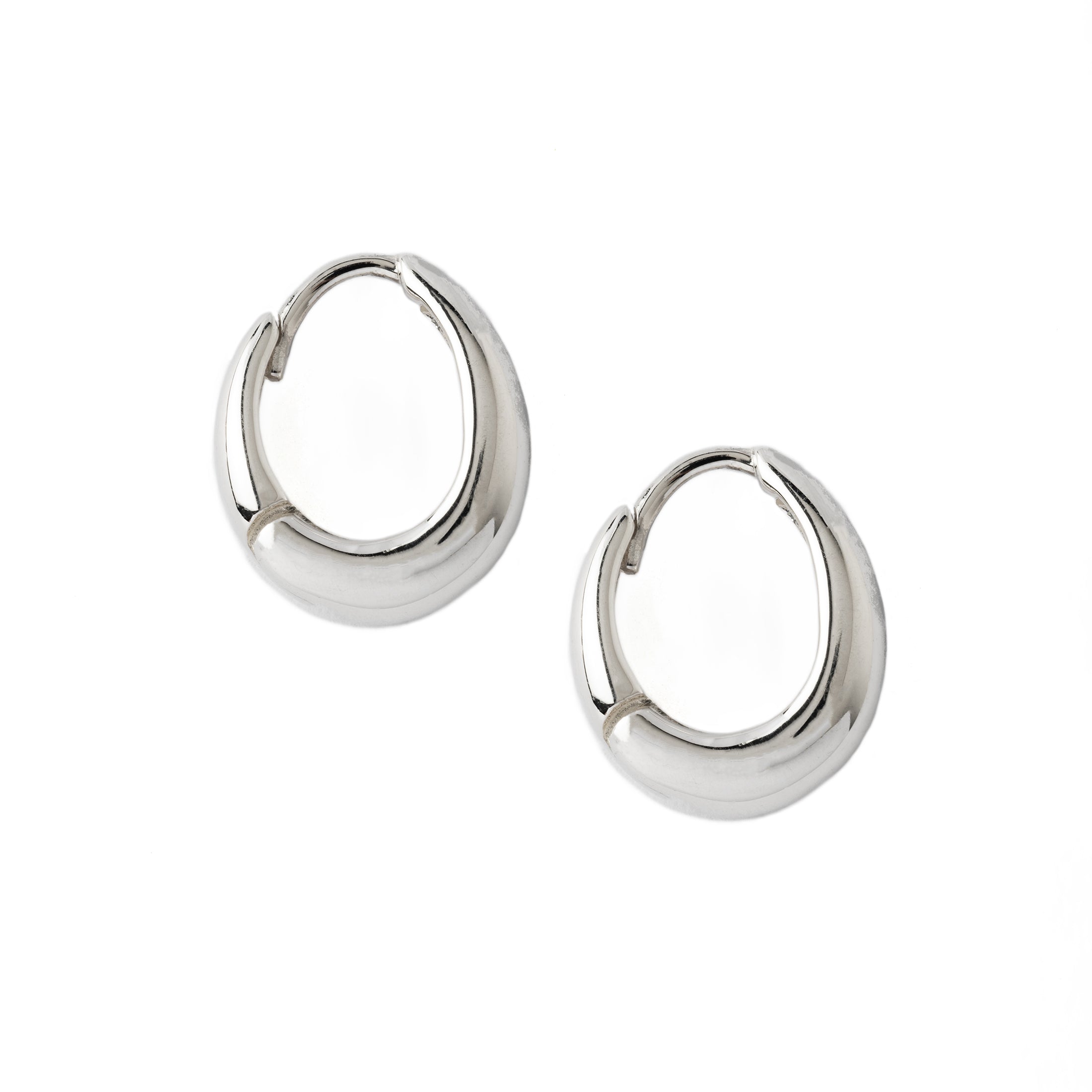 Teardrop Huggie Hoops frontal view