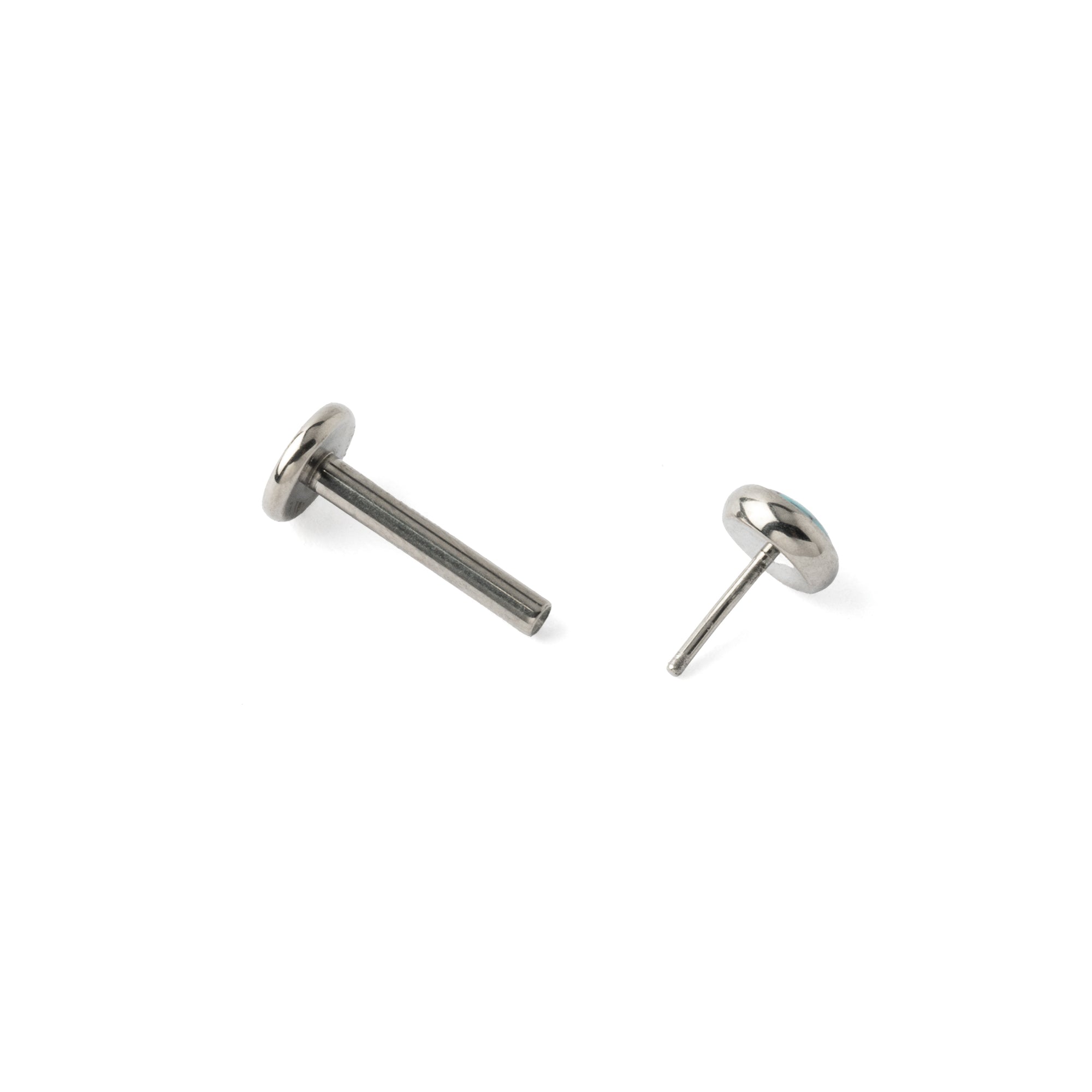 Titanium Labret with Black Onyx