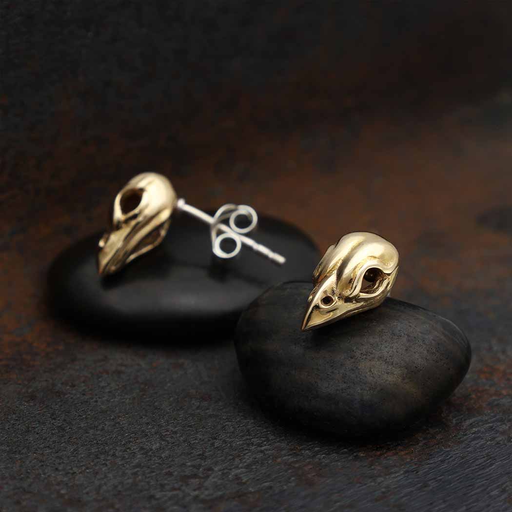 Sparrow Skull Studs