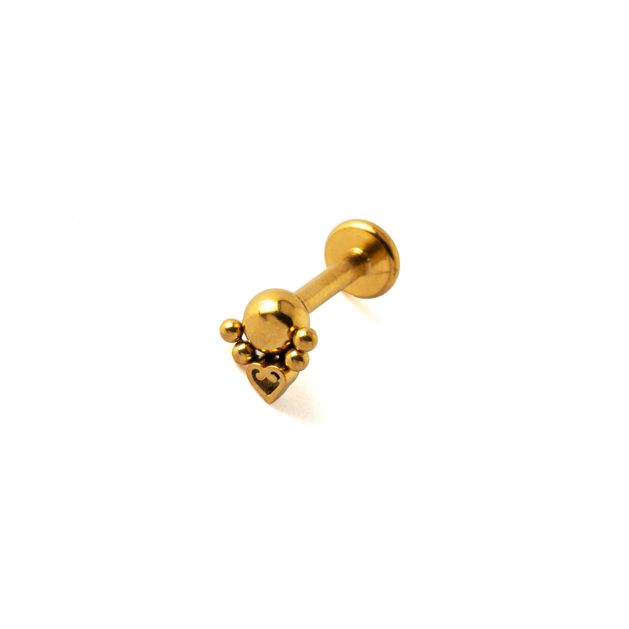 Venus Gold surgical steel internally threaded Labret right side view