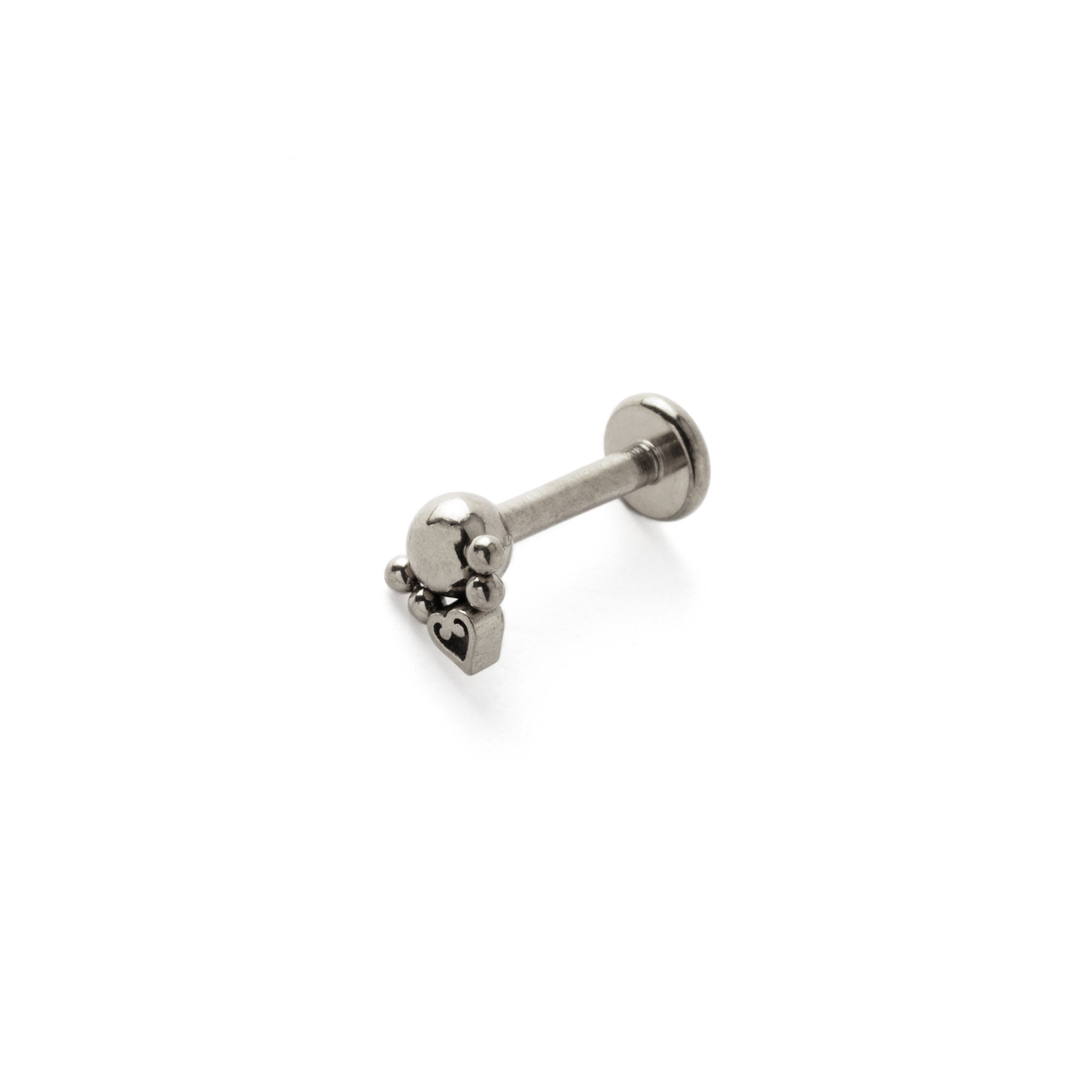 Venus surgical steel internally threaded Labret side view