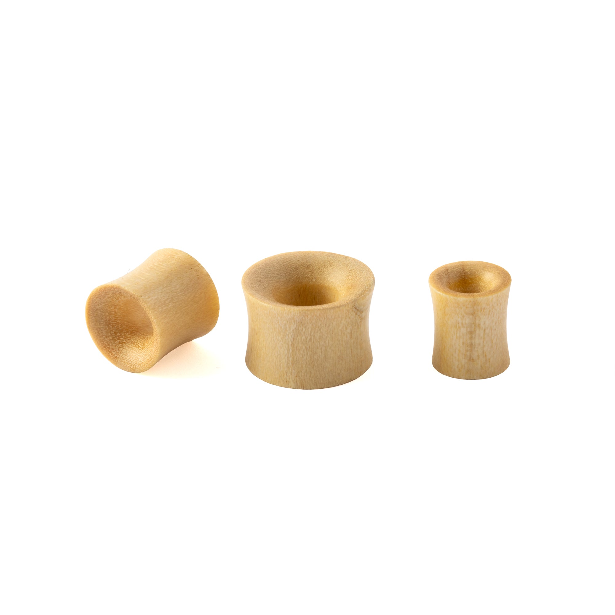 three different sizes of White Crocodile Wood Tunnel