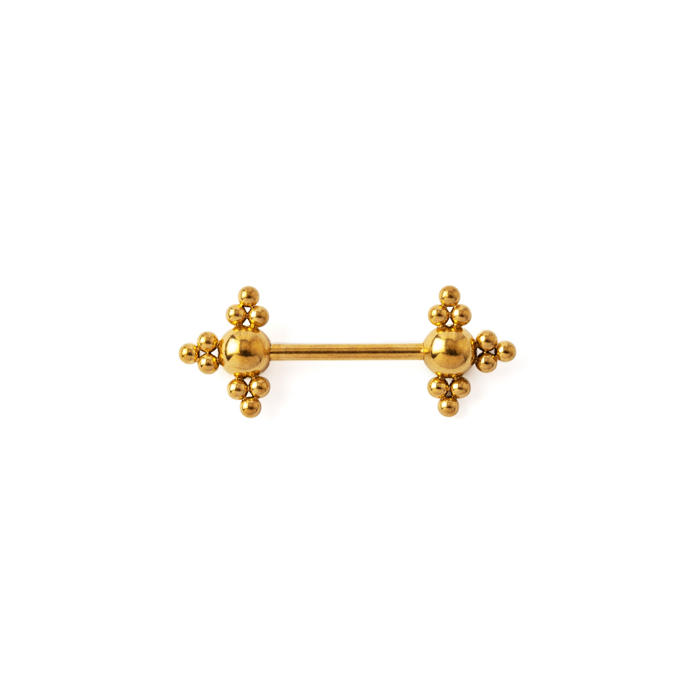 Zohar Golden Nipple Bar frontal view