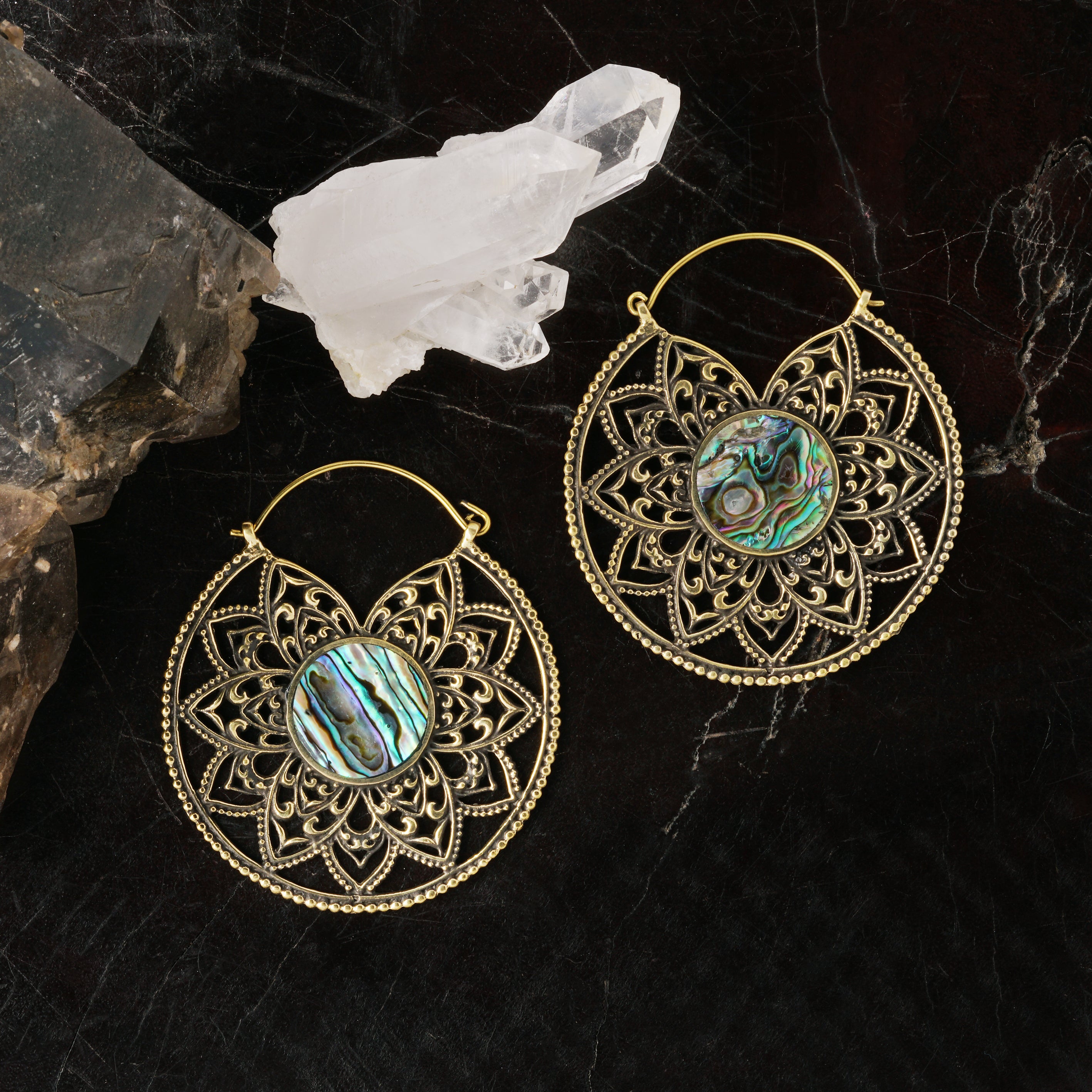 Abalone Mandala Earrings