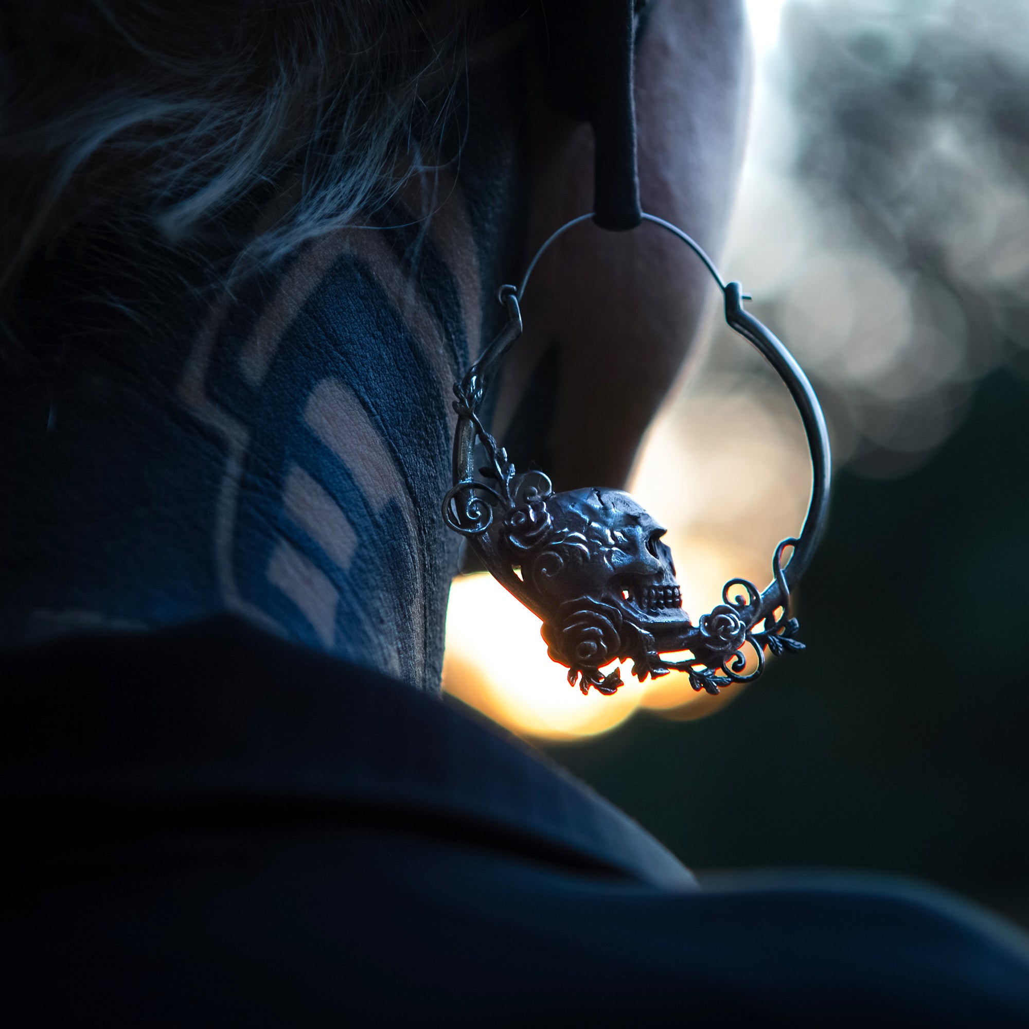 Memento Mori Hoop Earrings