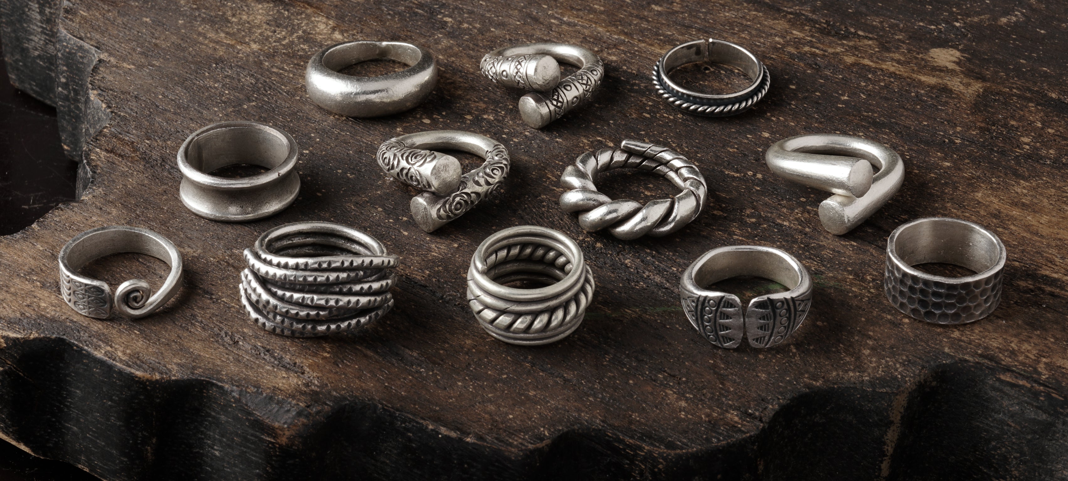 Tribal Silver Rings collection