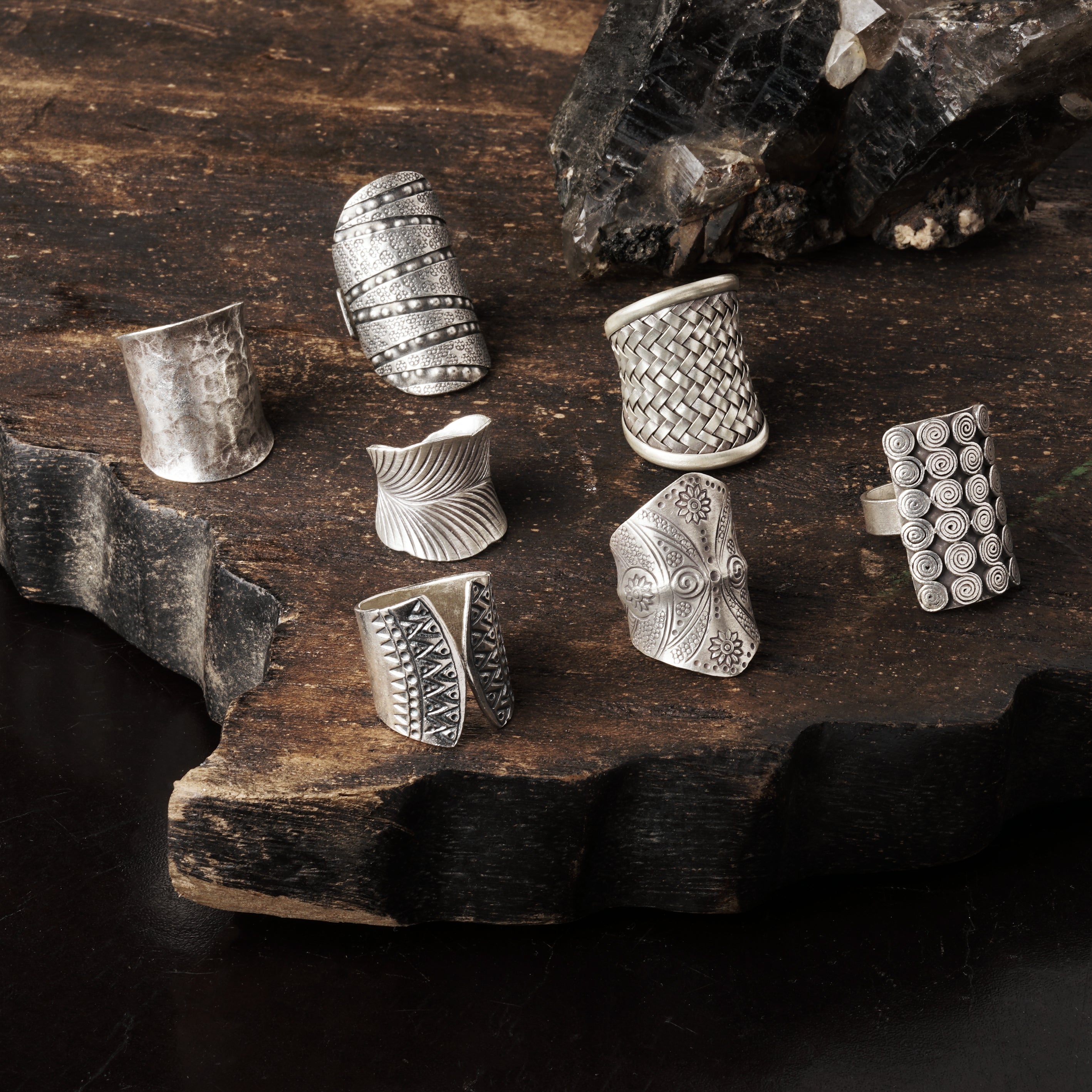 Tribal Silver Rings collection