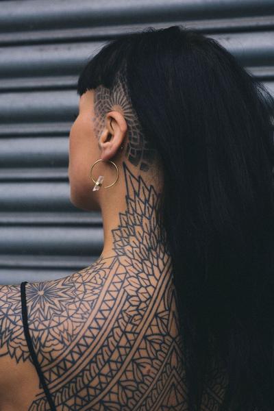 model wearing Zen Crystal Hoop Earrings