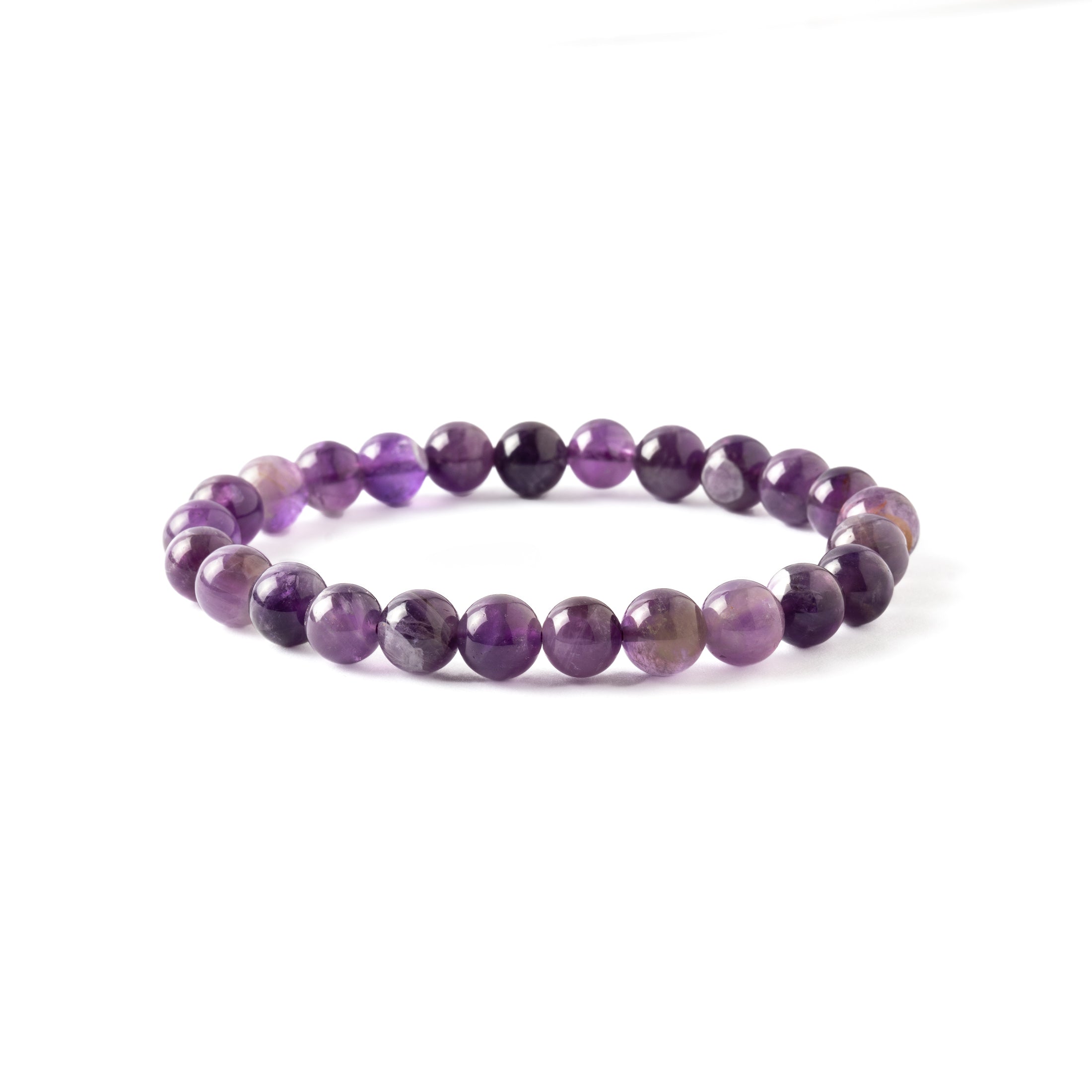 Amethyst Beads Bracelet side view