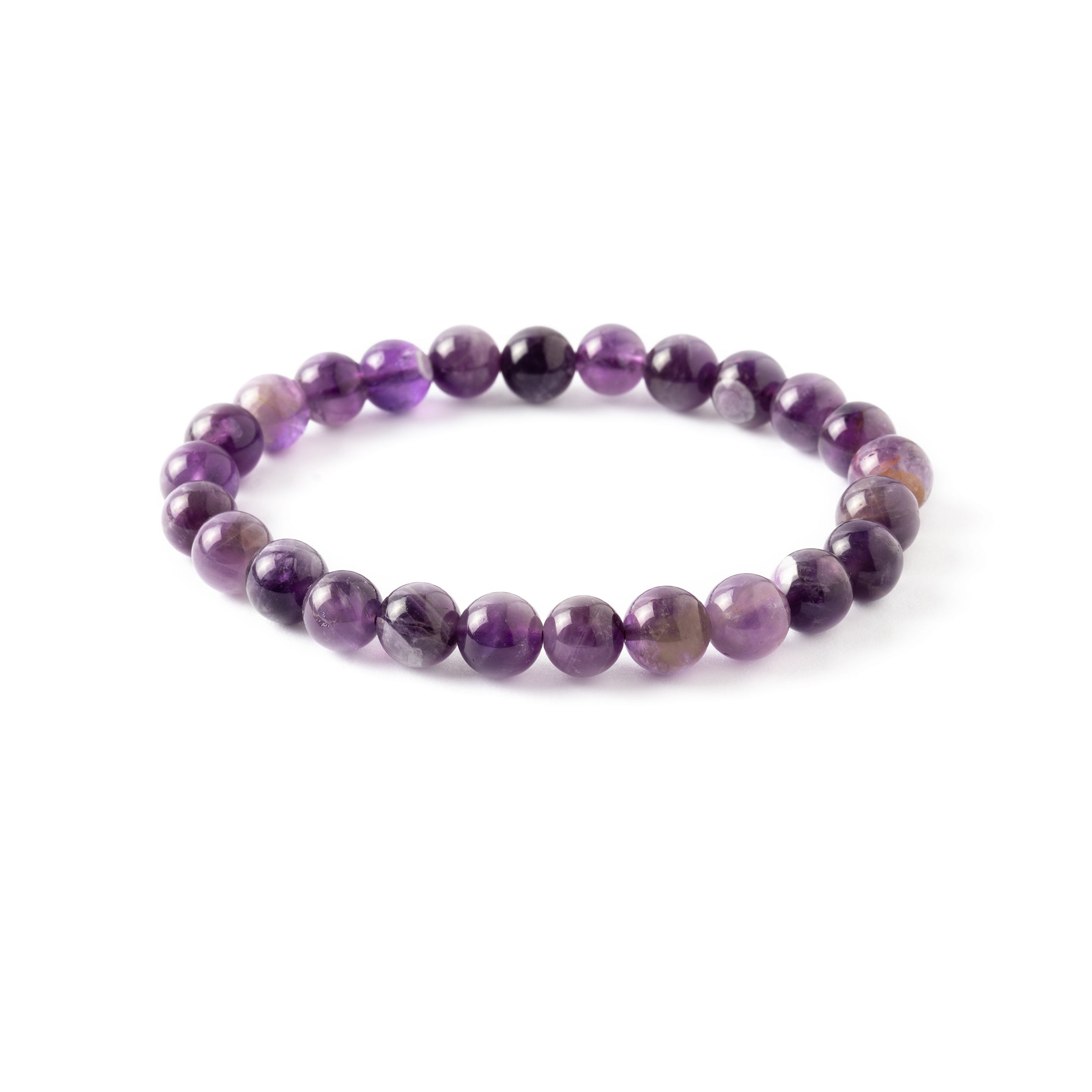 Amethyst Beads Bracelet side view