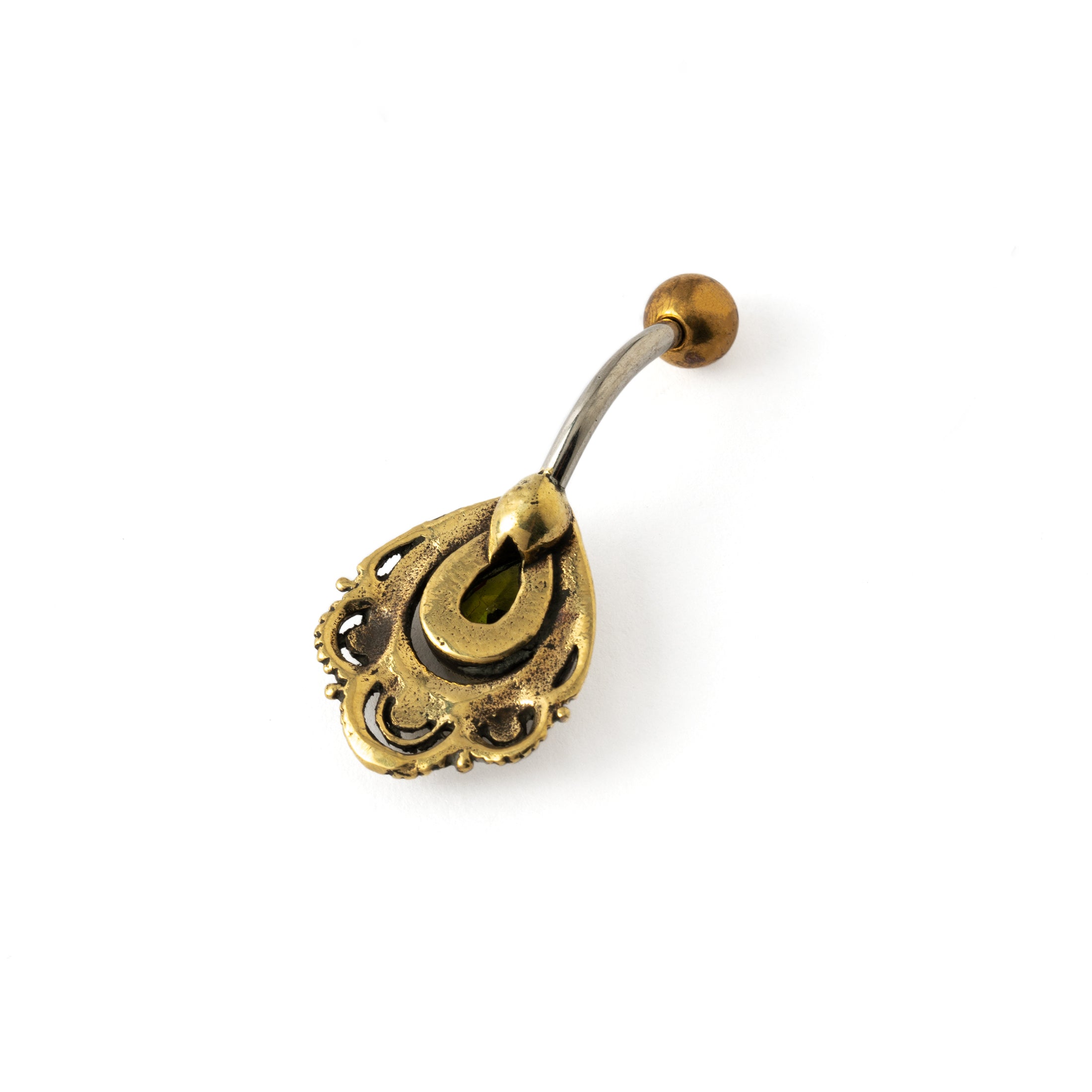 Ananya Peridot Belly Bar back side view