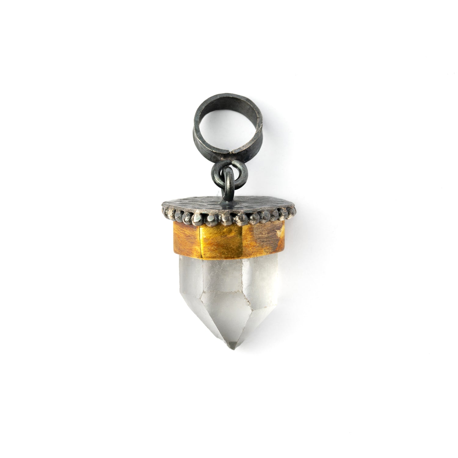 crystal quartz pendant frontal view