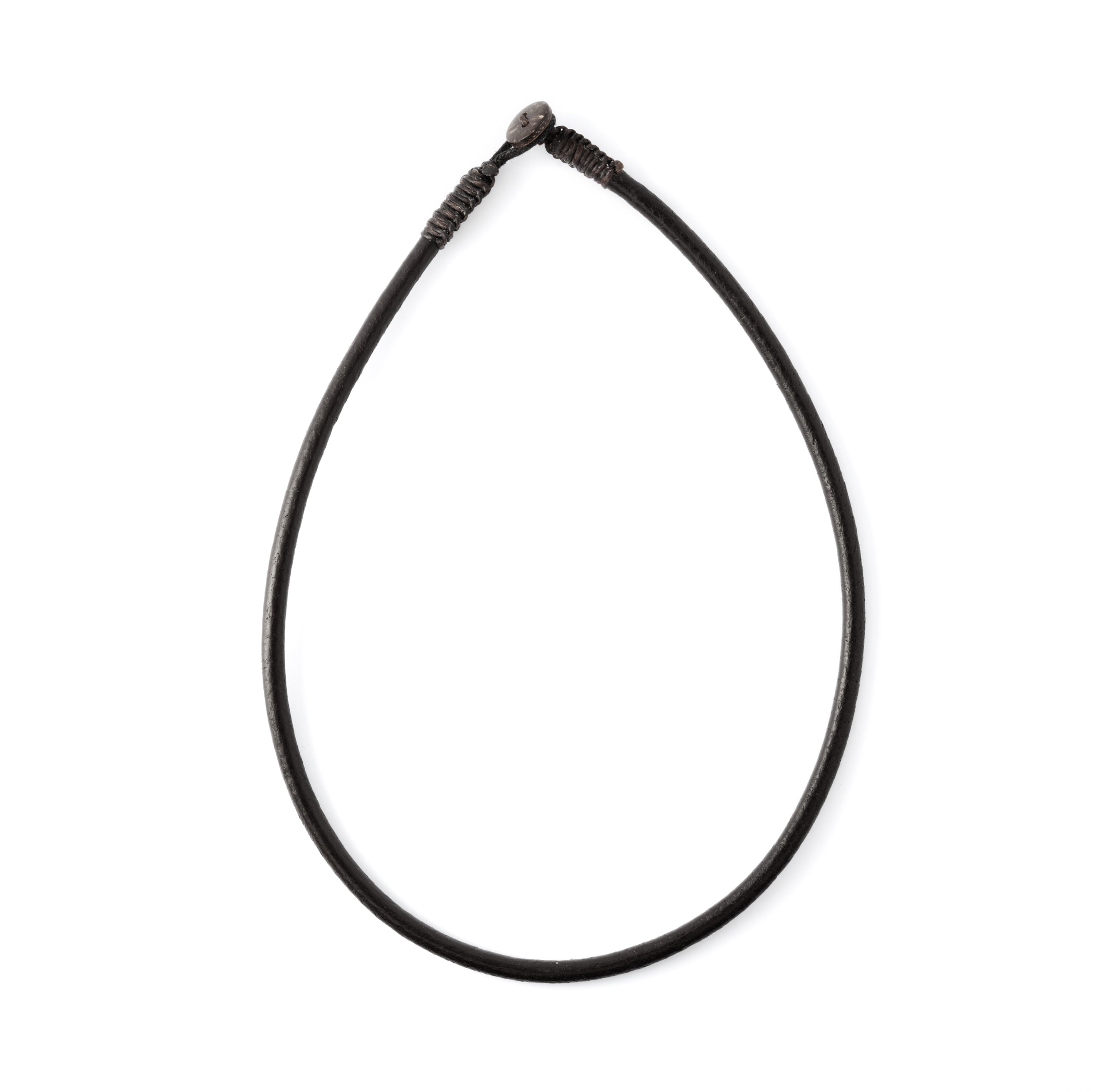 Black Leather Cord Necklace
