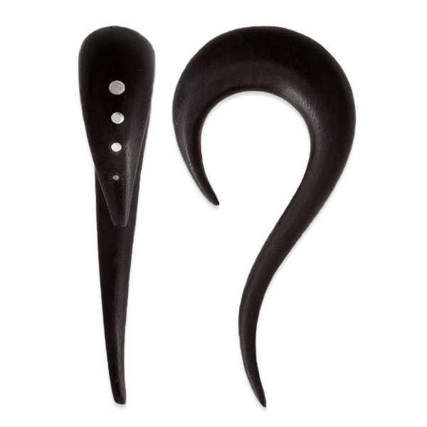 Maui Dotted Wood Ear Stretchers - Blackwood
