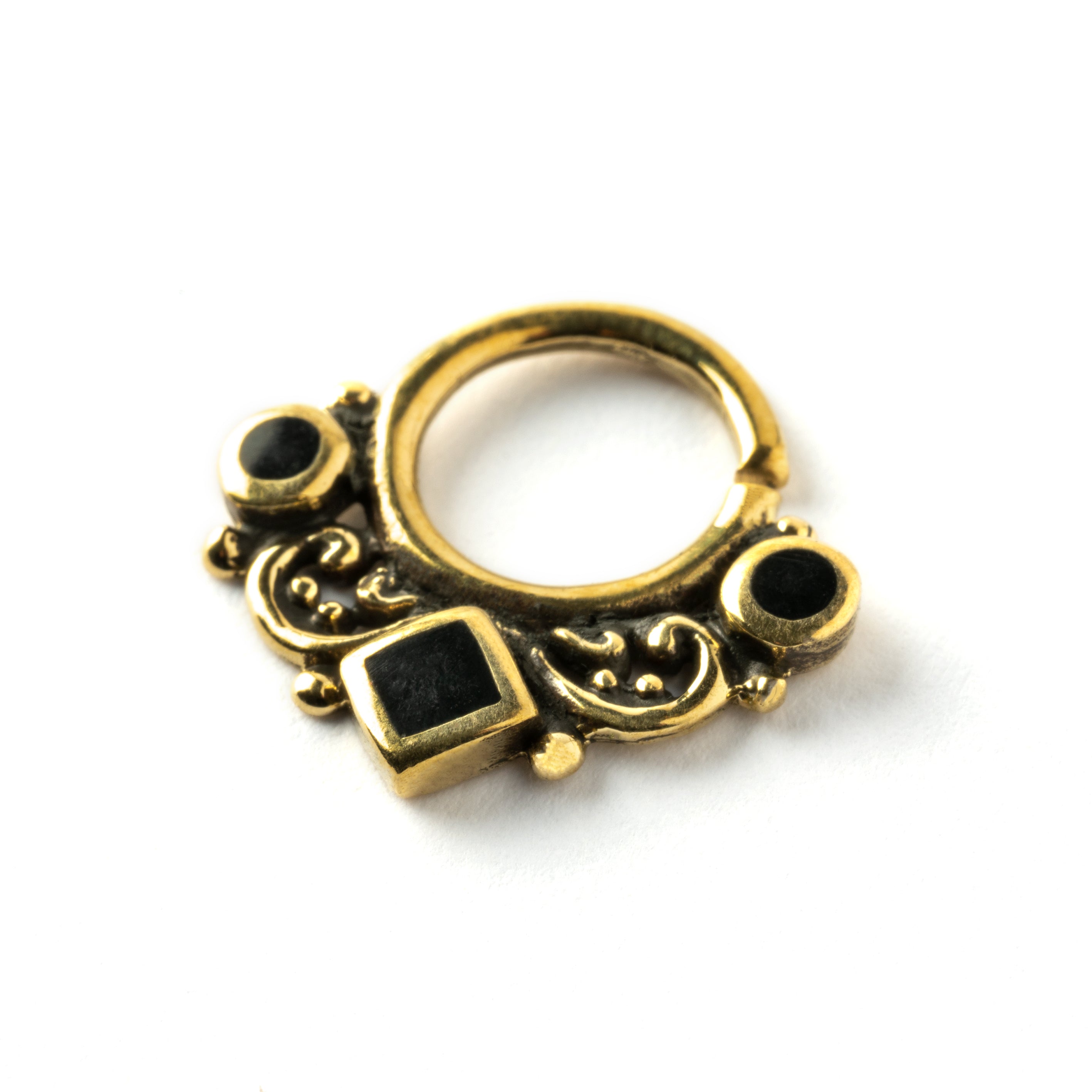 Black-shell-septum-ring left side view