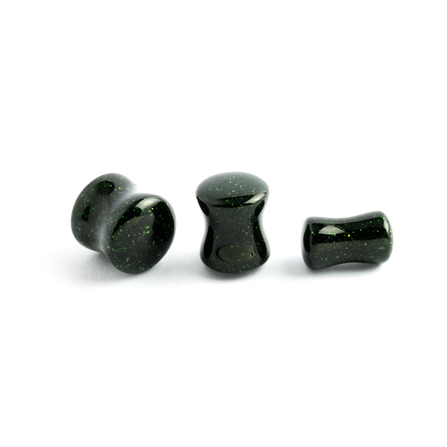 several sizes of Dragon Sandstone ear plugs