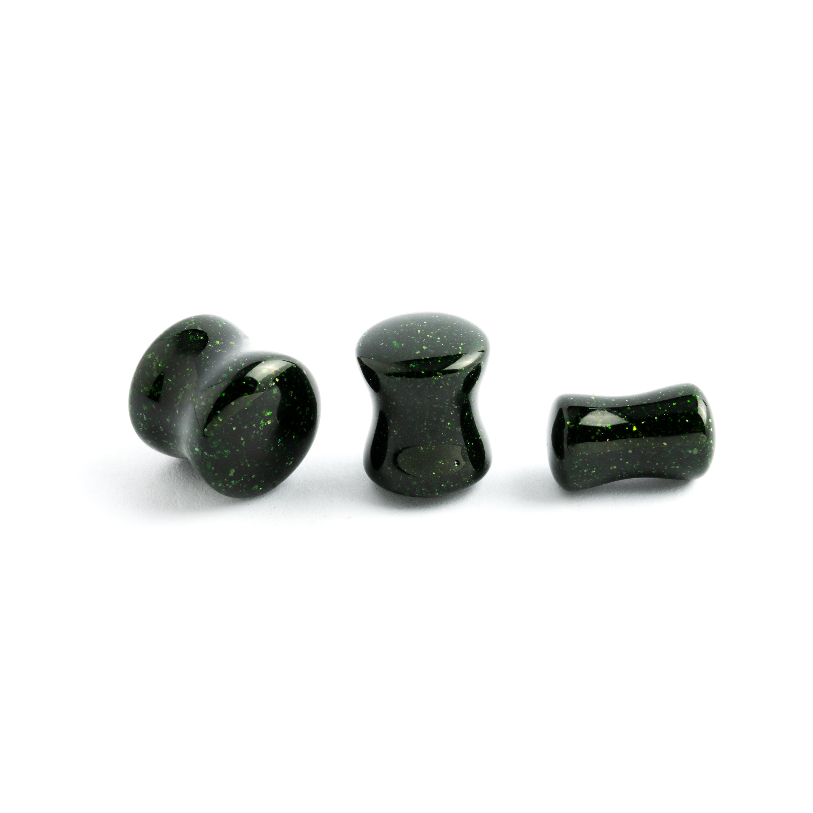 several sizes of Dragon Sandstone ear plugs