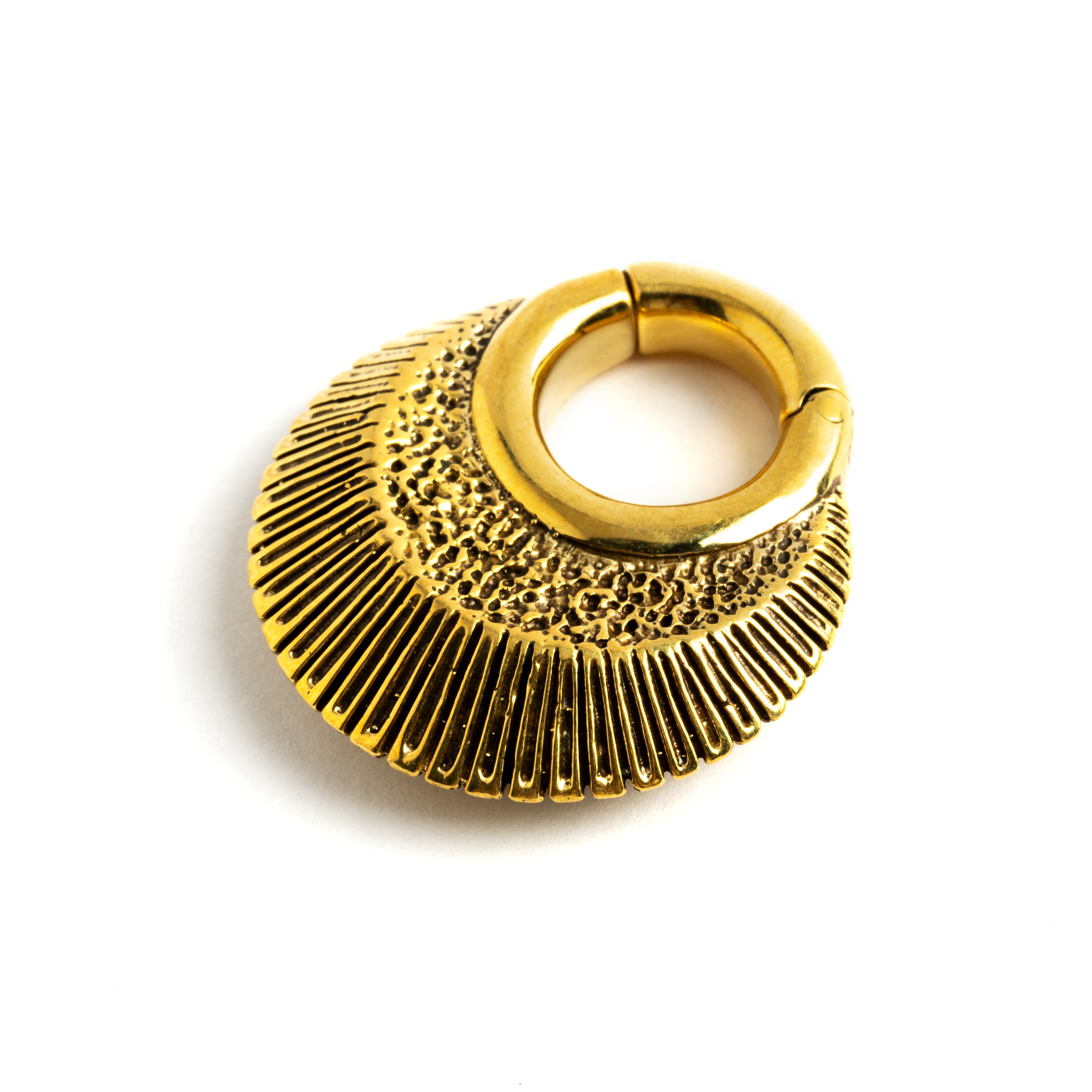 Brass African clicker Hoop Gauge Earrings ear weights hangers