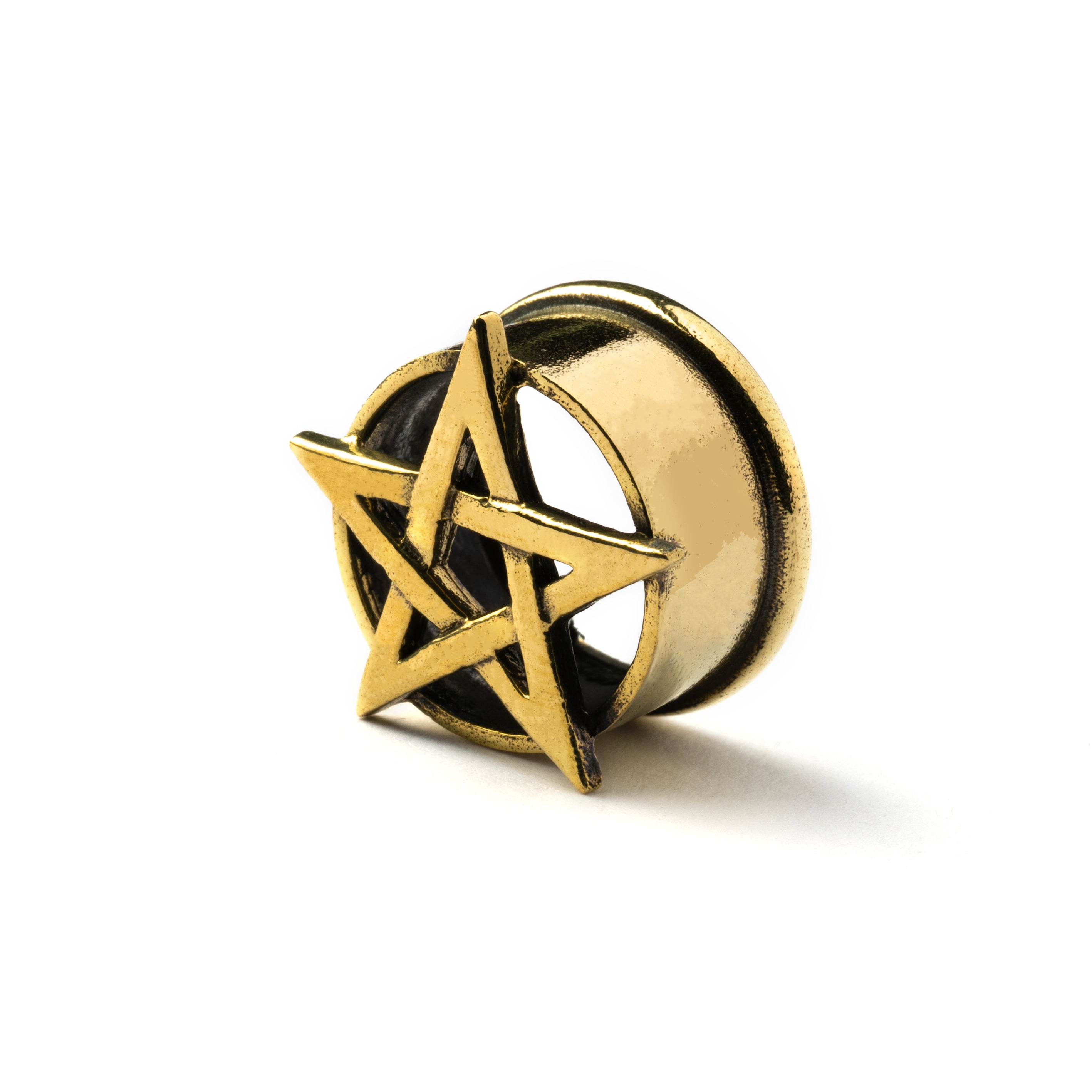 Brass Pentagram plug right side view