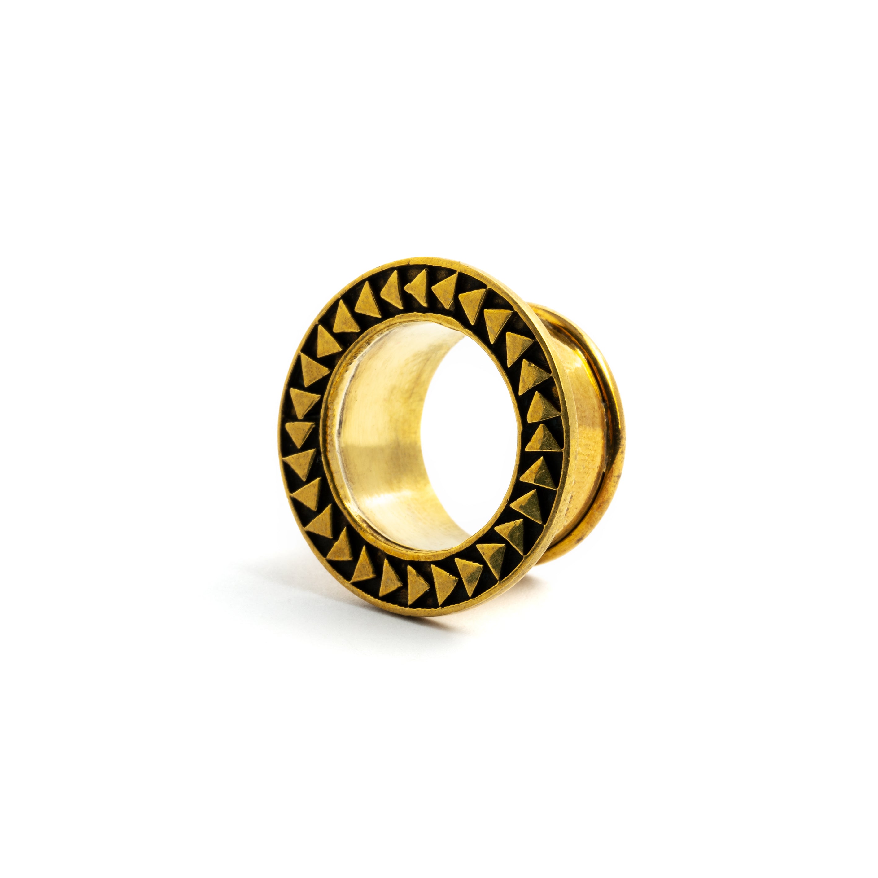Chevron tribal geometric plug tunnel right side view