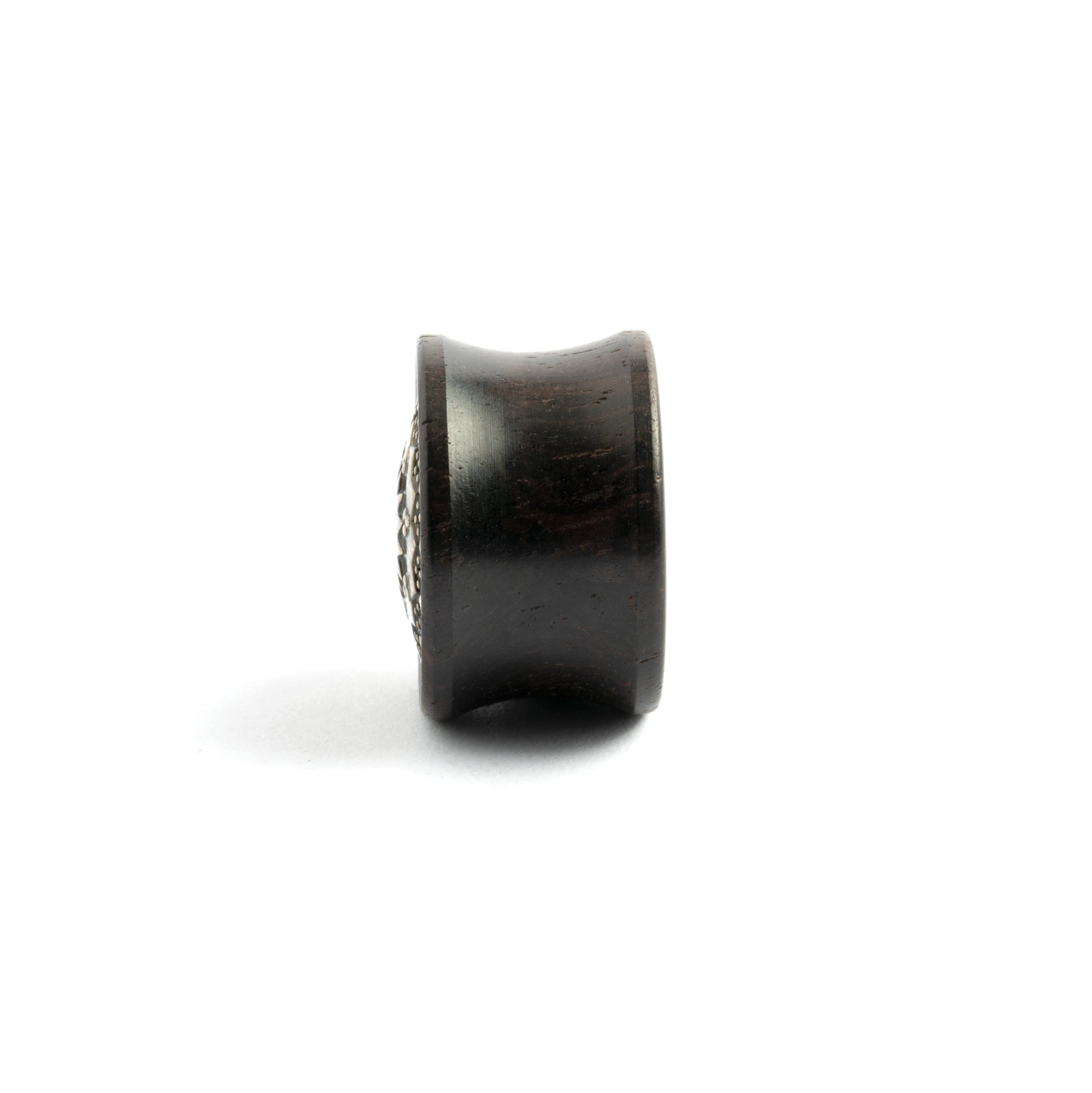 Brass-and-Eboney-Wood-Ear-Plugs-with-Floral-Mandala_2