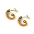 Bronze Octopus Tentacles open hoop earrings