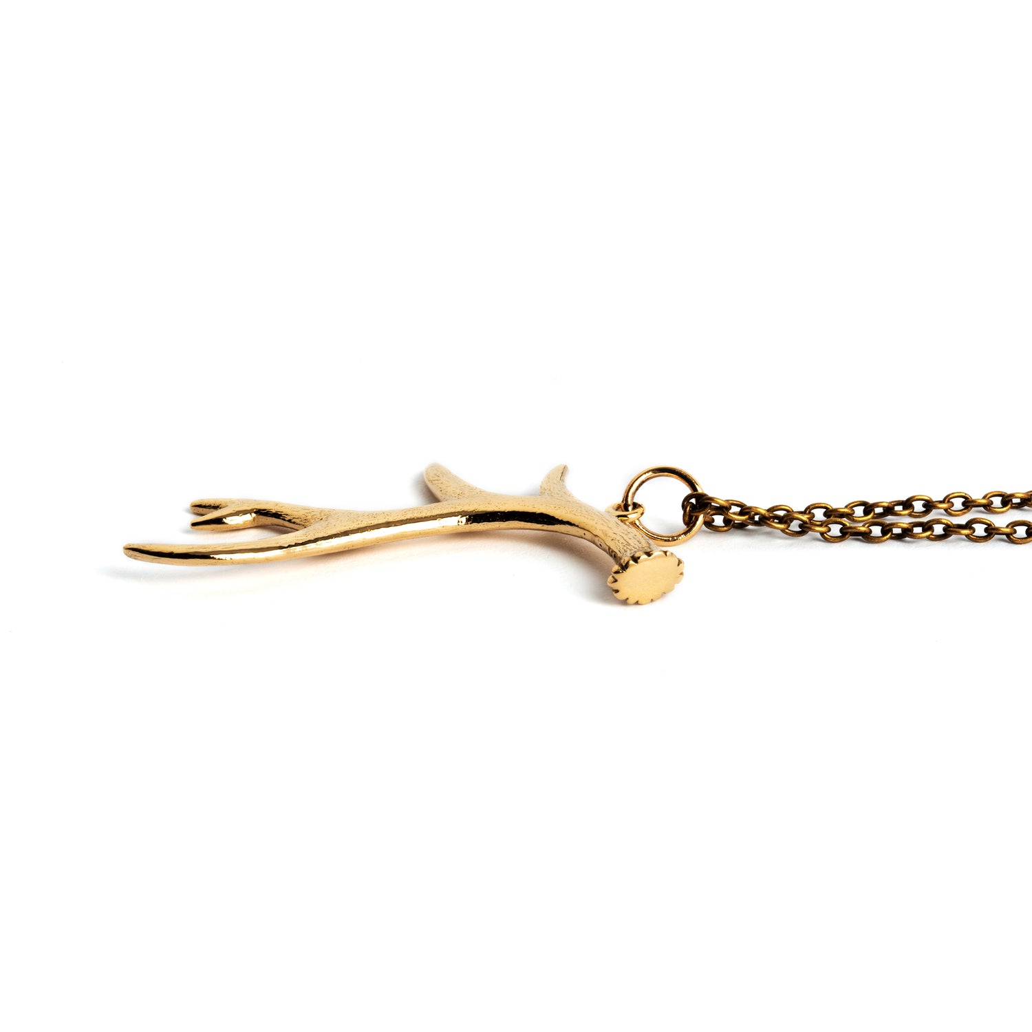 Antler Bronze Necklace side view