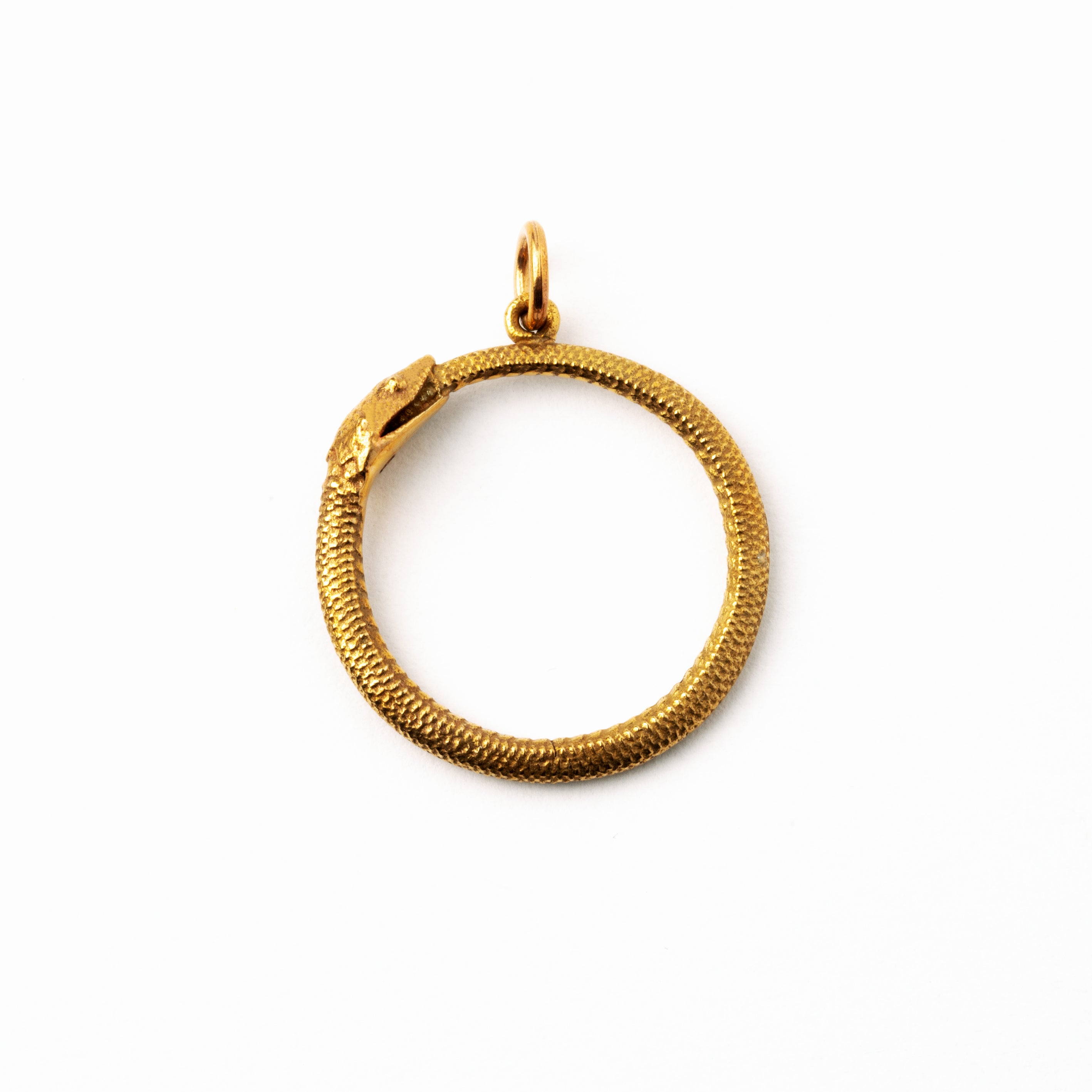 Bronze Ouroboros Pendant frontal view