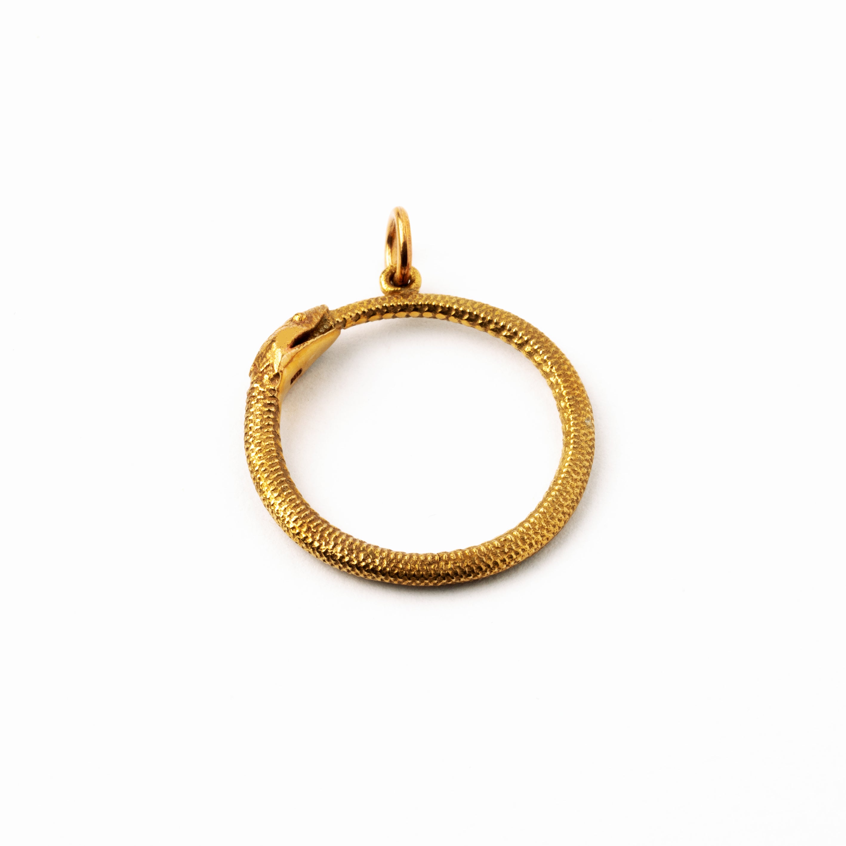 Bronze Ouroboros Pendant below view