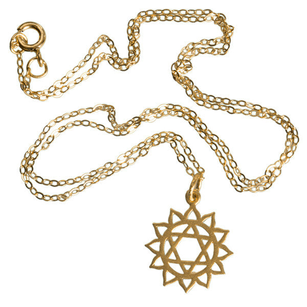 24K Gold Plated Heart Chakra Charm Pendant - Tribu
- 2