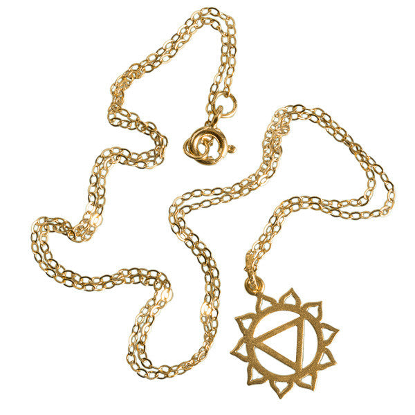 24K Gold Plated Solar Plexus Chakra Charm Pendant - Tribu
 - 2