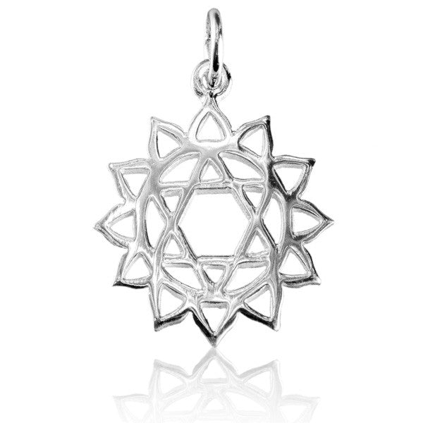 Heart Chakra Silver Charm Pendant - Tribu