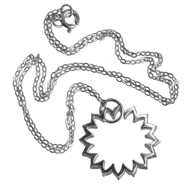 Silver Throat Chakra Charm Pendant - Tribu - 2