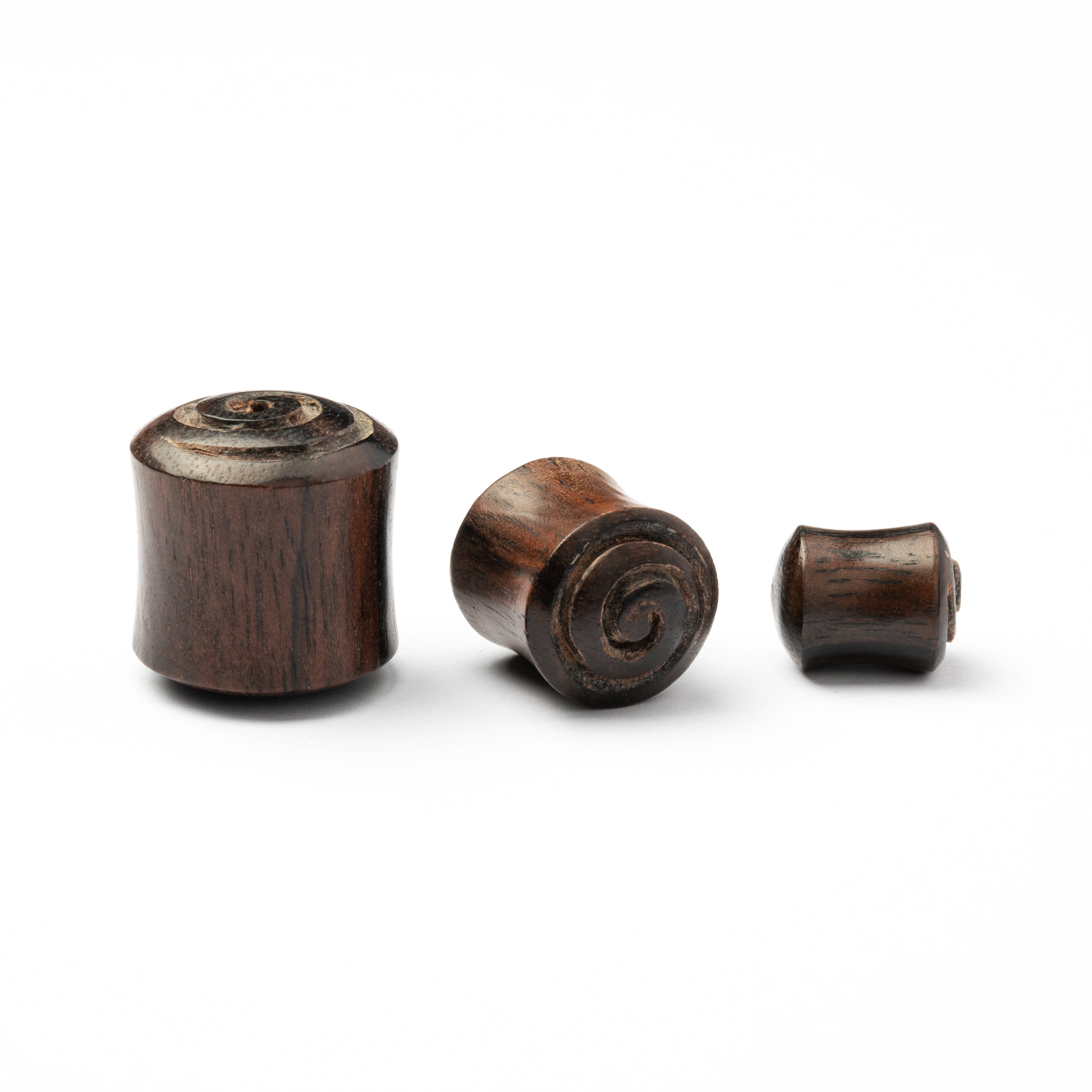 Carved Spiral Wood Plug
