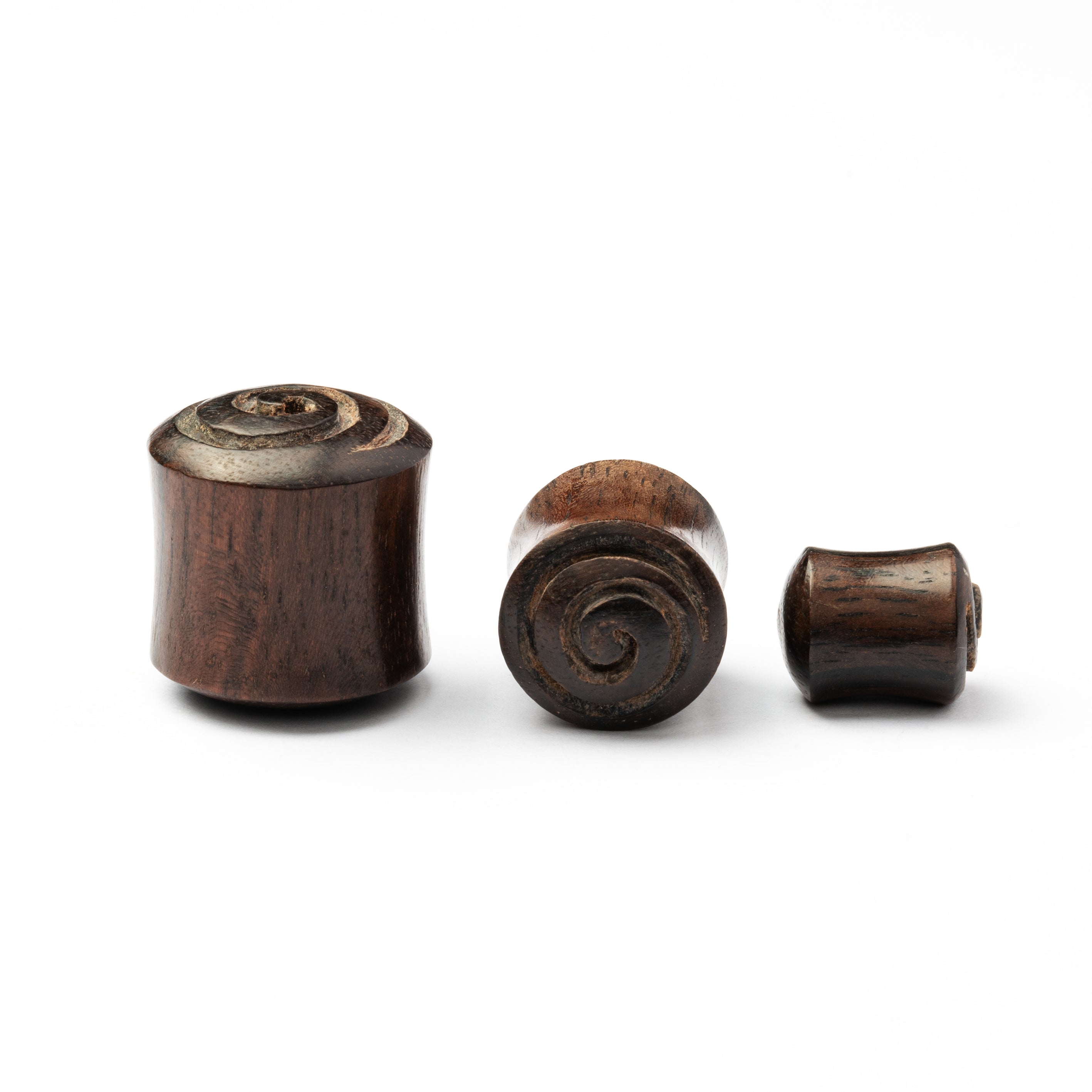 Carved Spiral Wood Plug