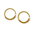 pair of gold brass large hoops gauges with coiled wire ornament frontal view