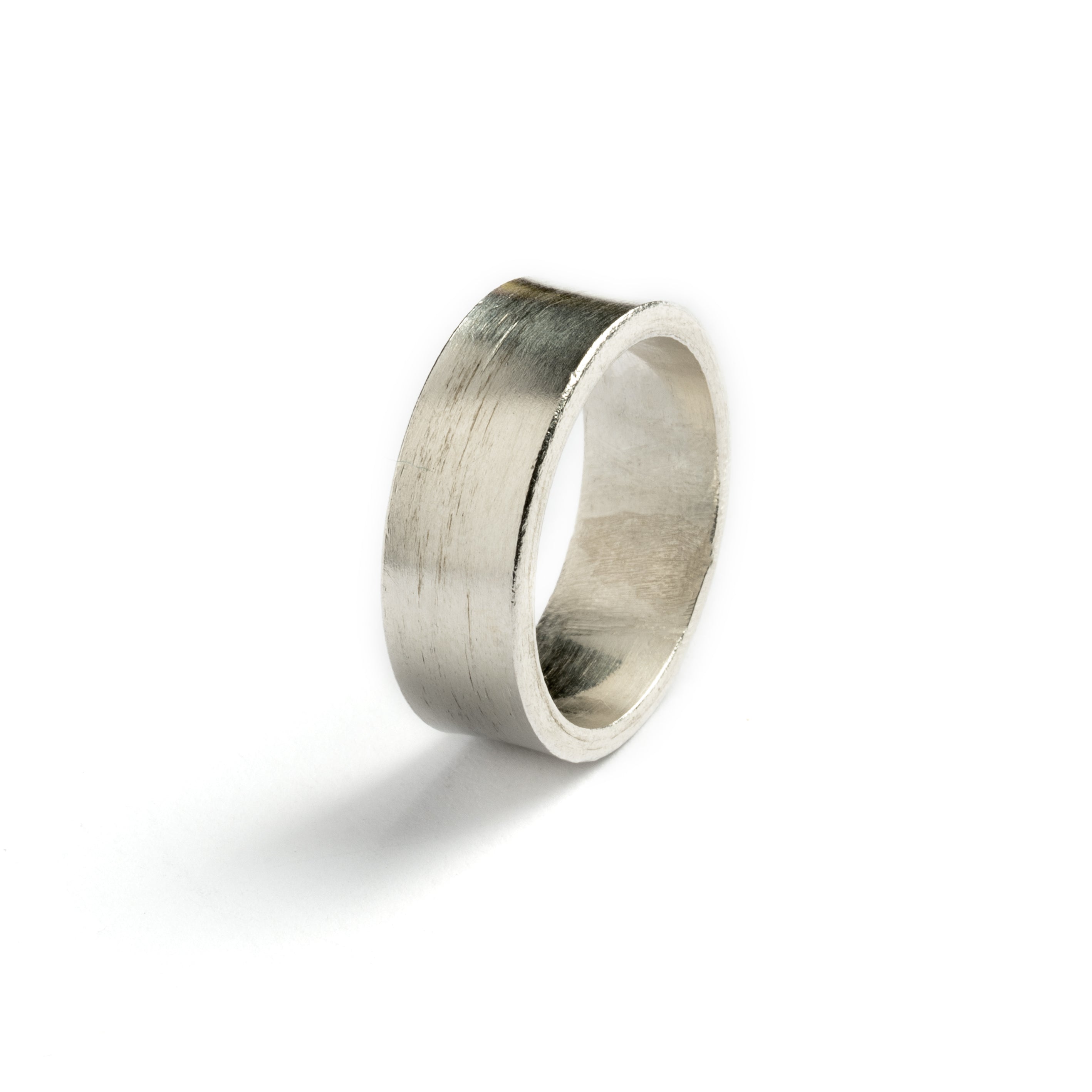 Classic Circle Tribal Silver Ring side view