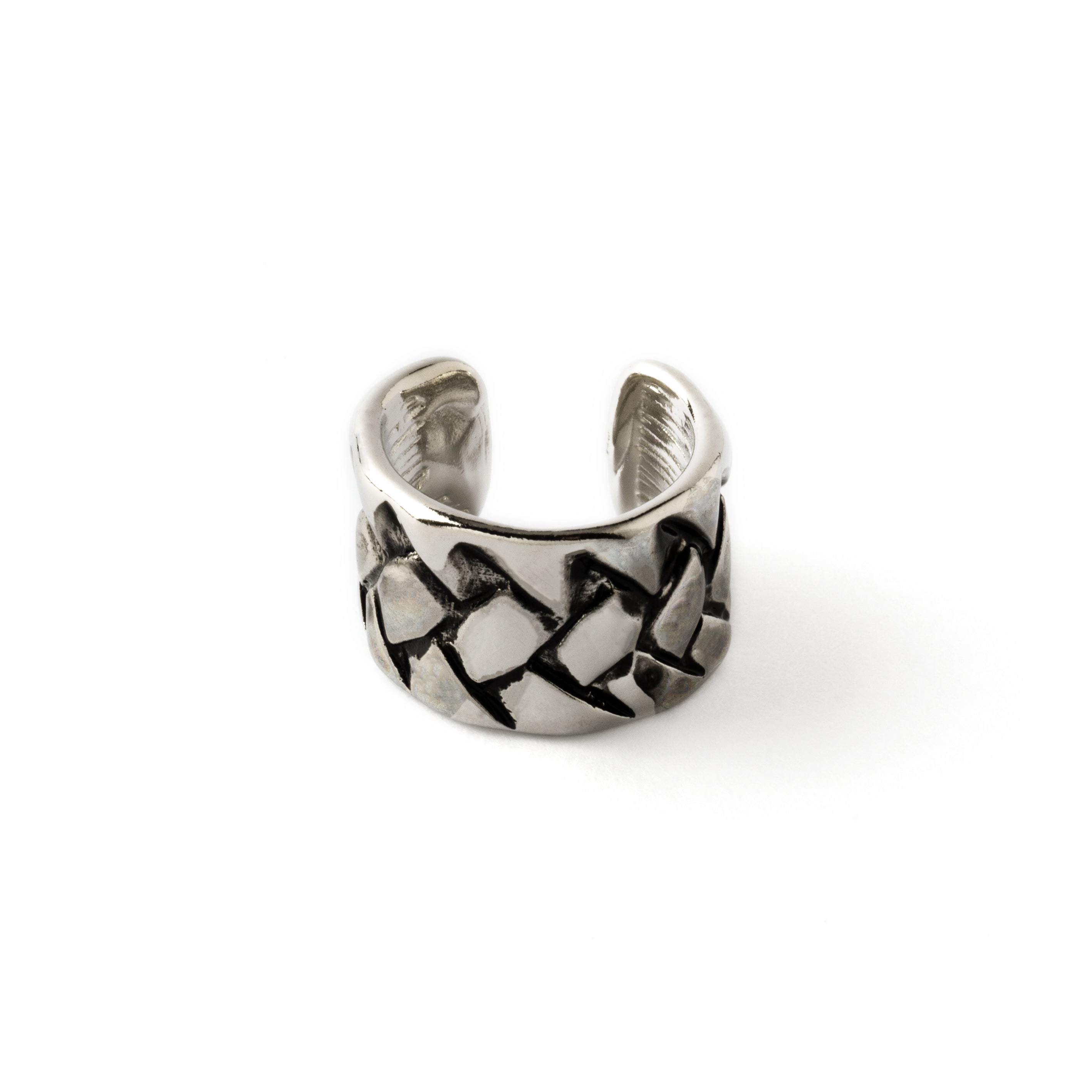 Criss-cross-silver-ear-cuff