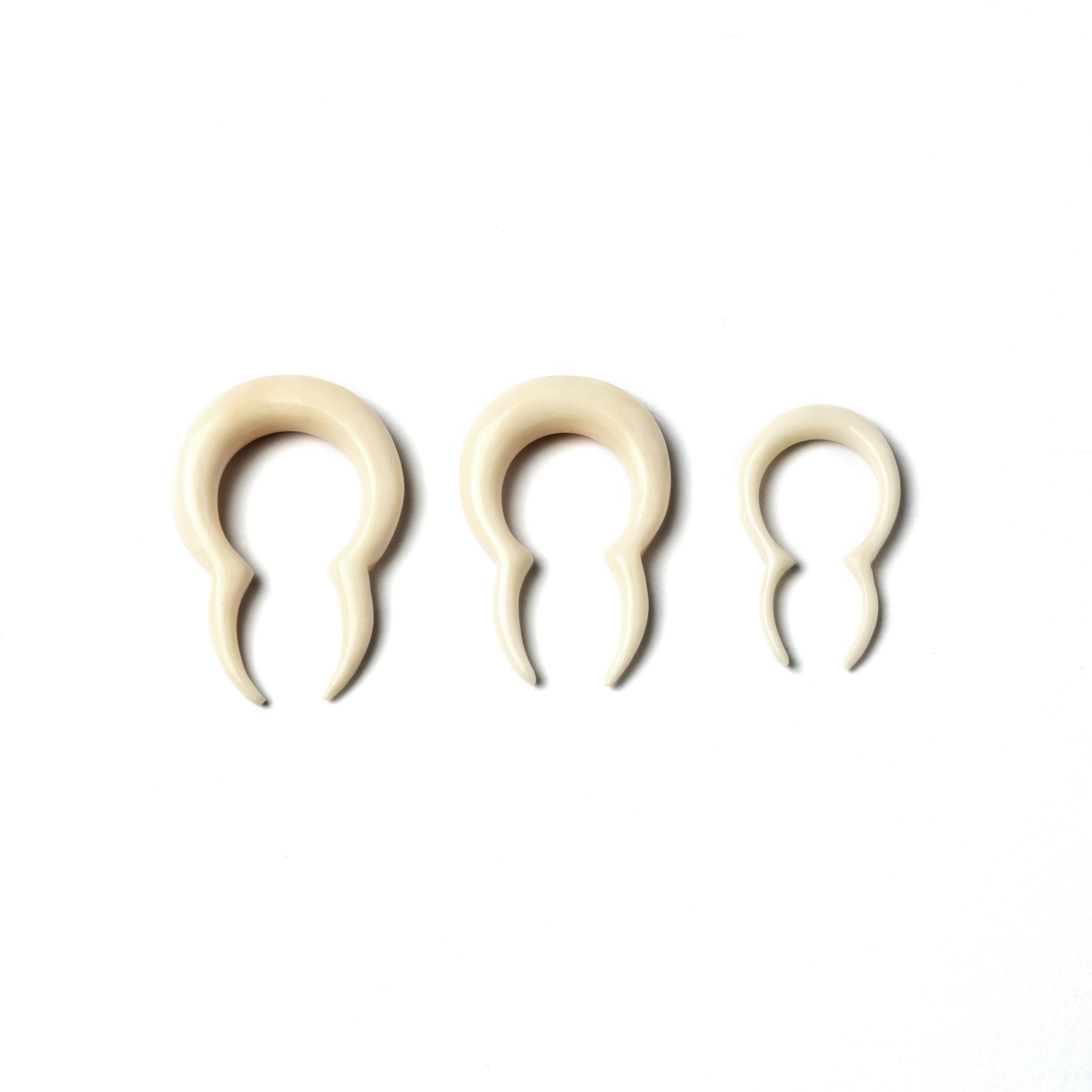 Curved Tribal Solid Bone Hook