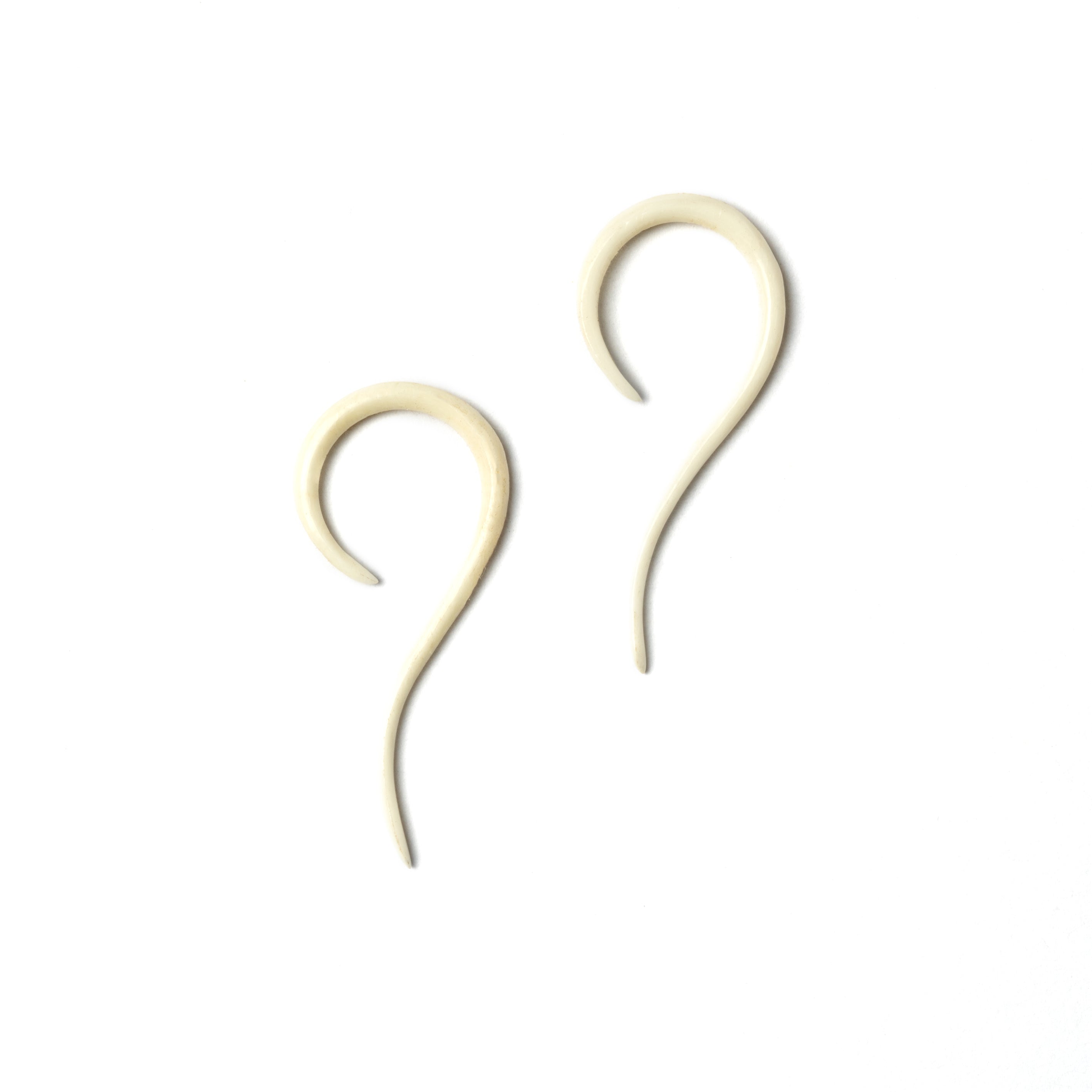 Curved Bone Hook Earrings