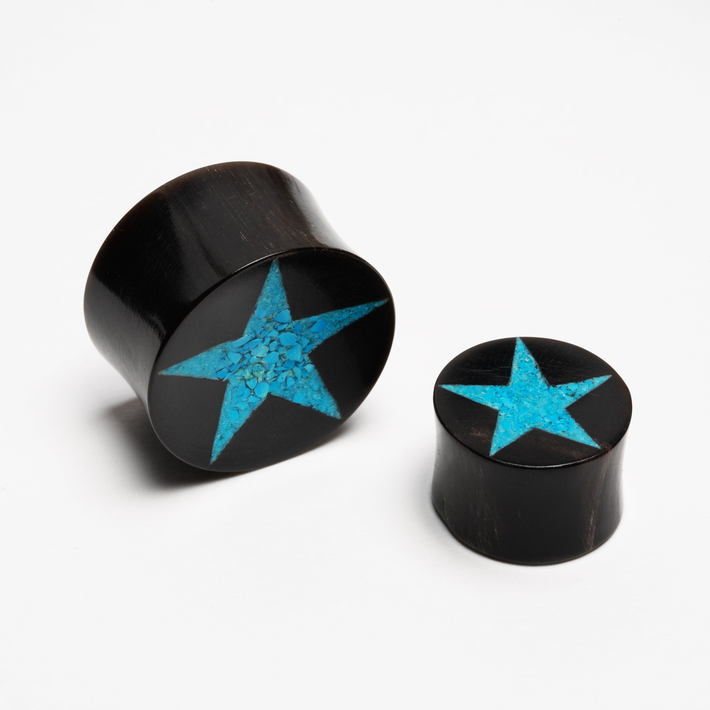 Horn and Turquoise Star Plugs