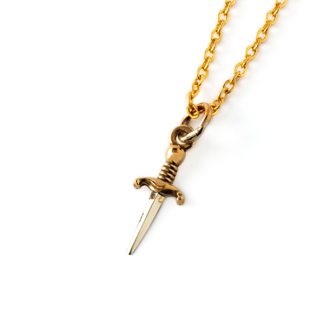 Gawain dagger charm necklace right side view