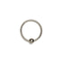 8mm Dhevan silver piercing ring with ball closure frontal view