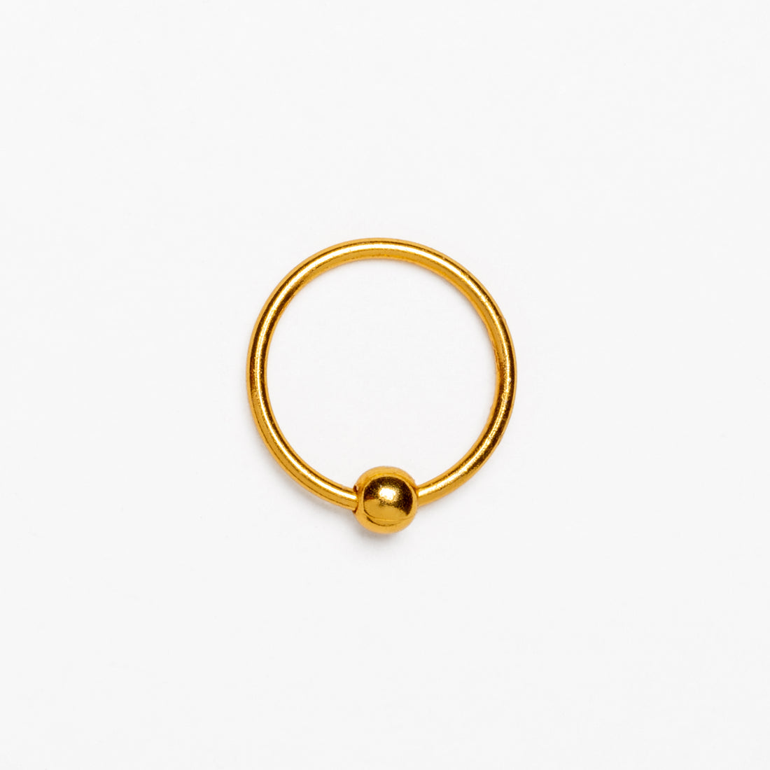 Dhevan 18K Circular Gold Body Piercings Belly/Tragus/Lip |Tribu London