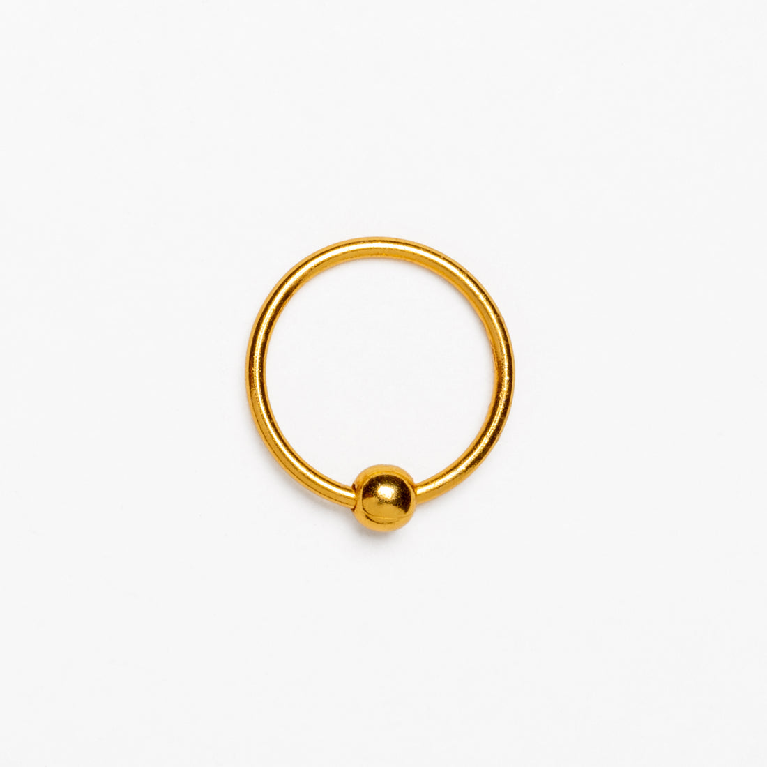 Dhevan 18K Circular Gold Body Piercings Belly/Tragus/Lip |Tribu London 