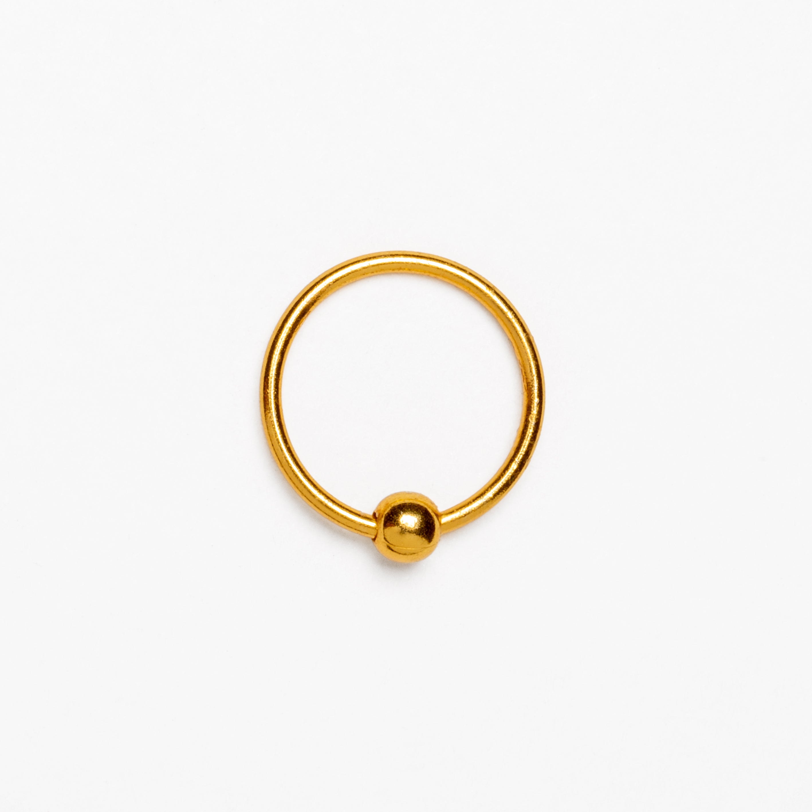 Dhevan 18K Circular Gold Body Piercings Belly/Tragus/Lip |Tribu London