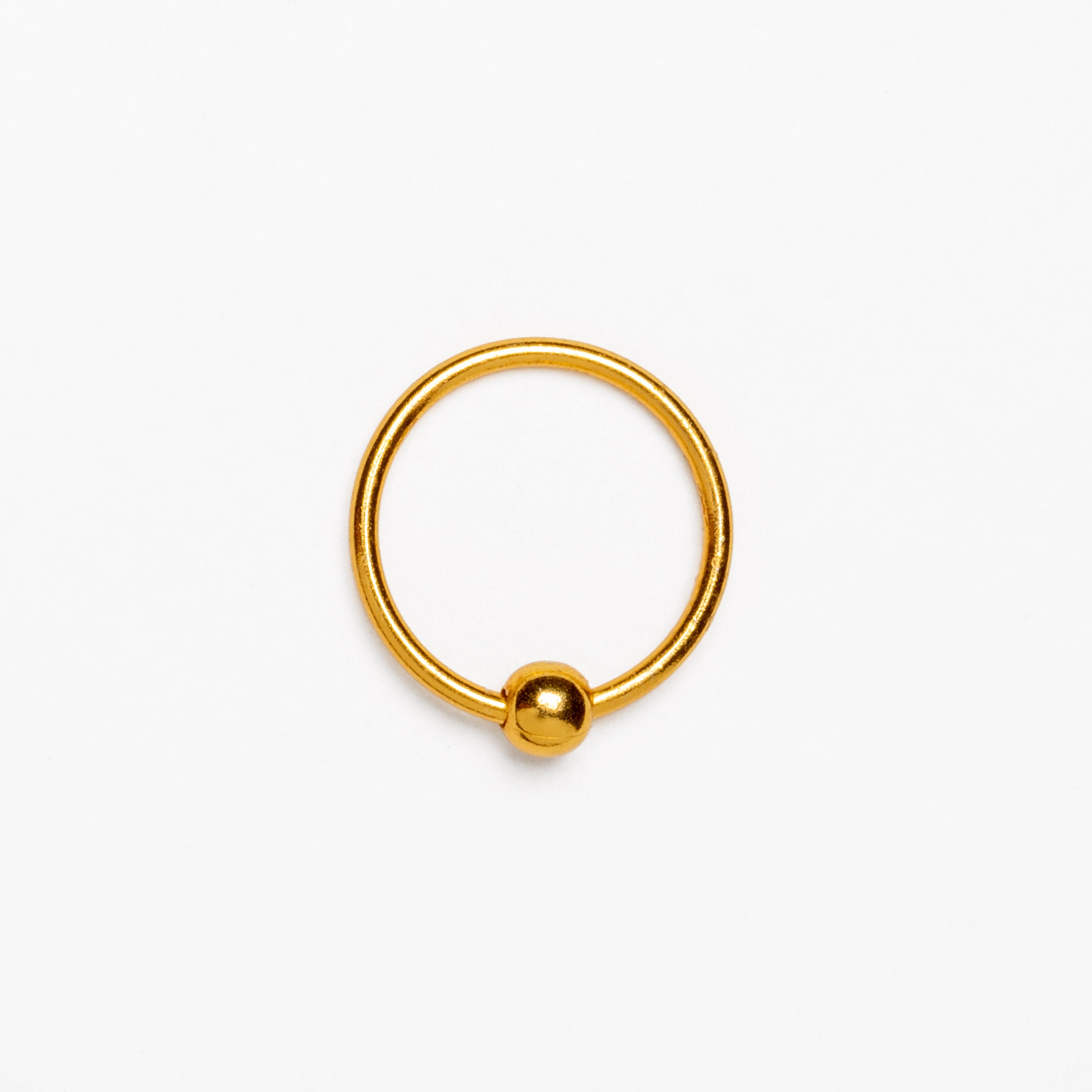 Dhevan 18K Circular Gold Body Piercings Belly/Tragus/Lip |Tribu London 